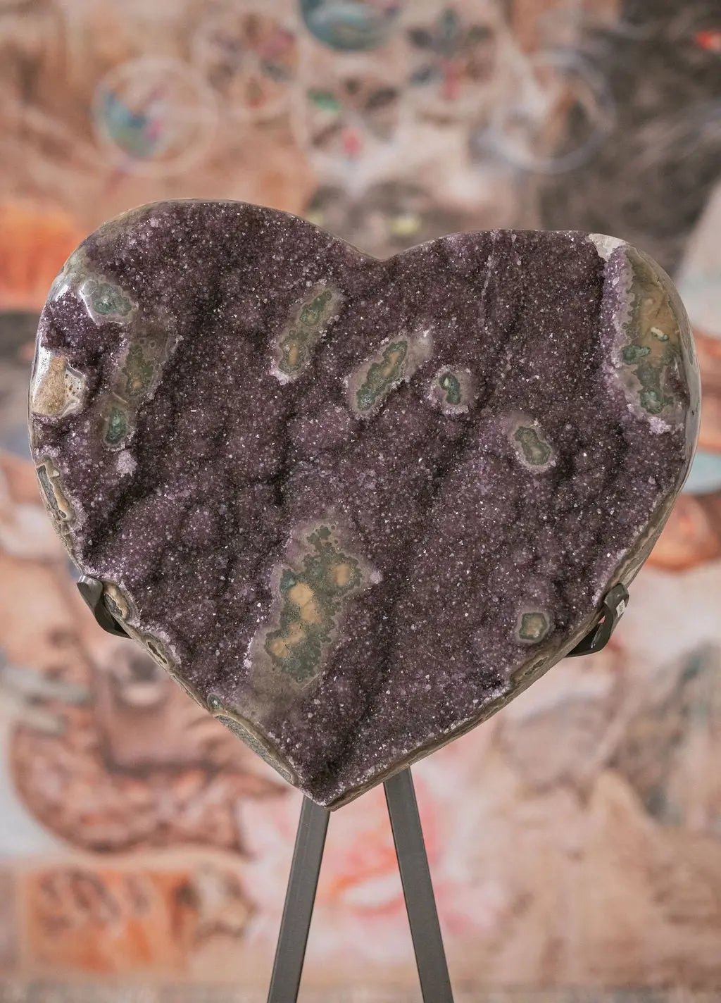 Uruguayan Amethyst Heart Collectors Piece (3 Foot) - Amethyst Goddess