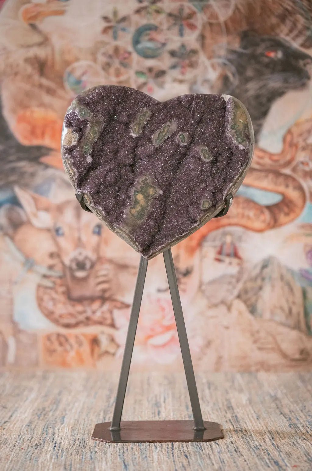 Uruguayan Amethyst Heart Collectors Piece (3 Foot) - Amethyst Goddess