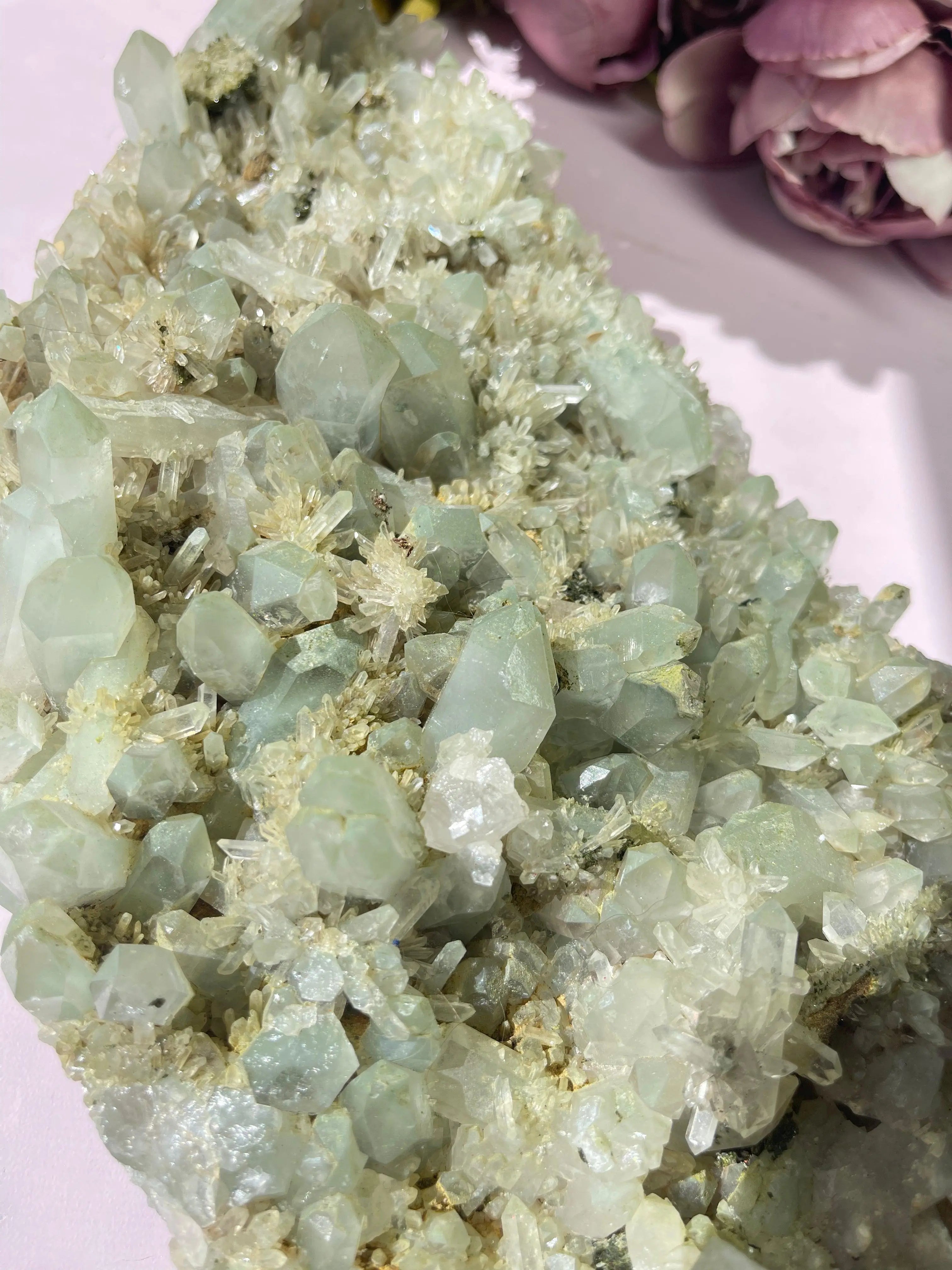 8lb Epidote Quartz on Green Chlorite Quartz,7
