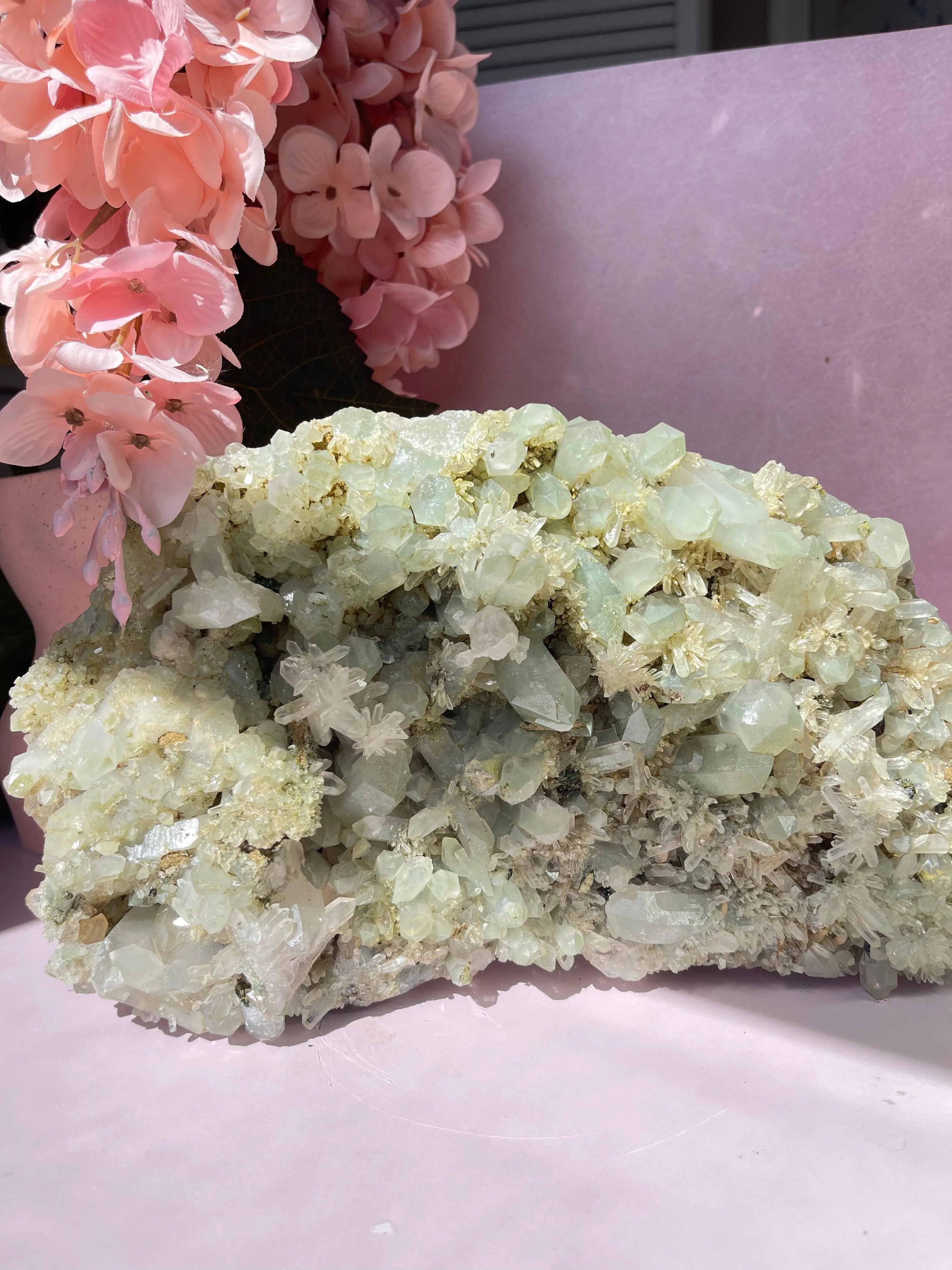 8lb Epidote Quartz on Green Chlorite Quartz,8