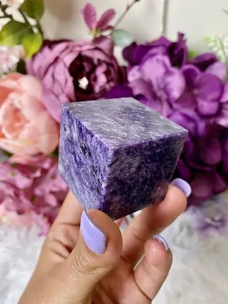 Charoite Cube - Amethyst Goddess