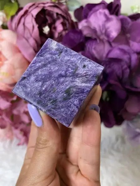 Charoite Cube - Amethyst Goddess