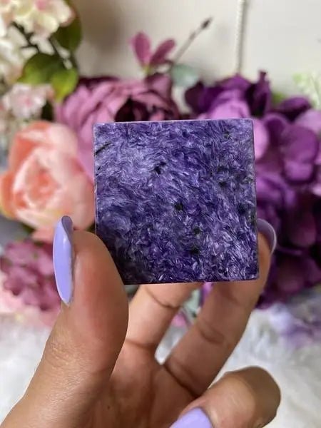 Charoite Cube - Amethyst Goddess