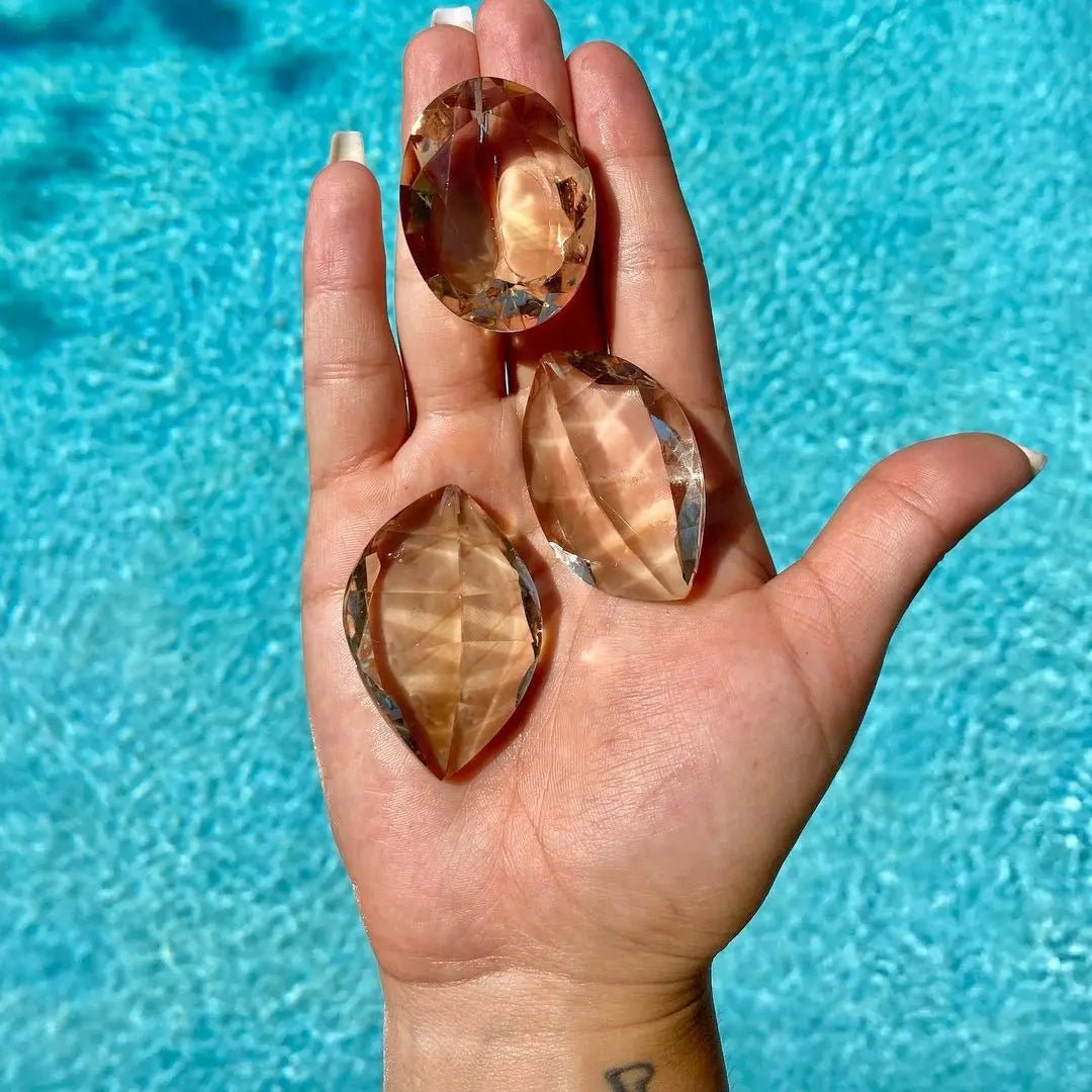 Large Citrine Facets Marquise Cut for Jewelry & Healing - Amethyst Goddess