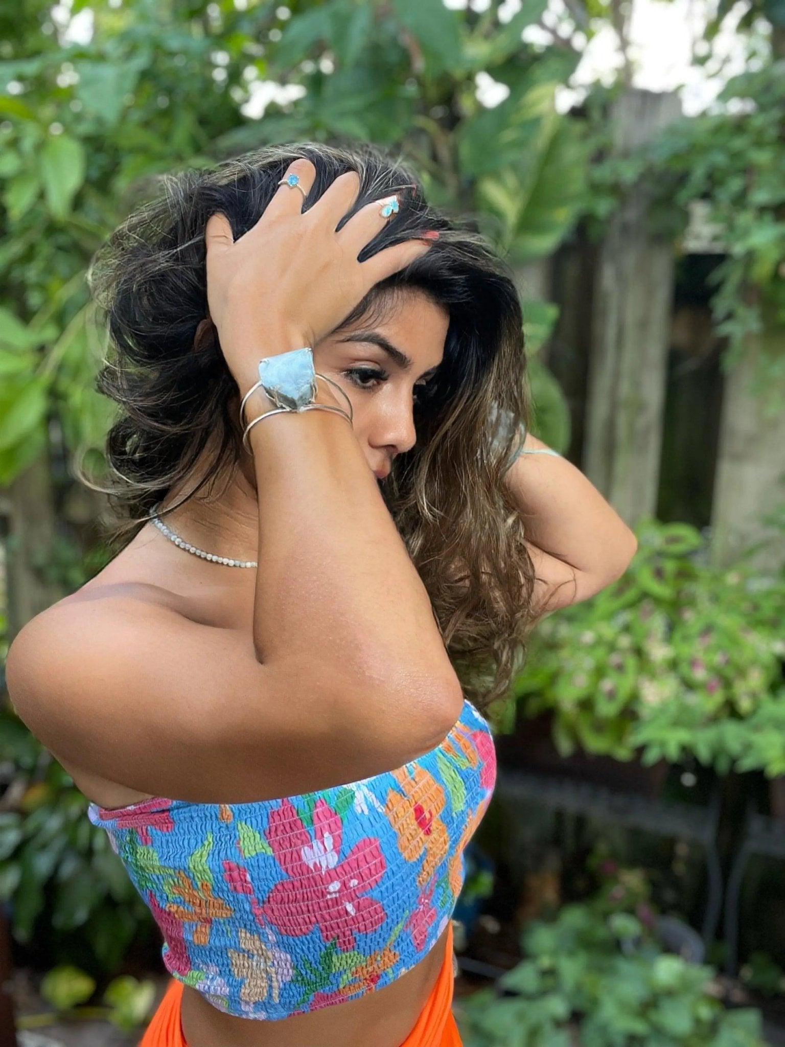 Larimar Cuff Bracelet - Amethyst Goddess