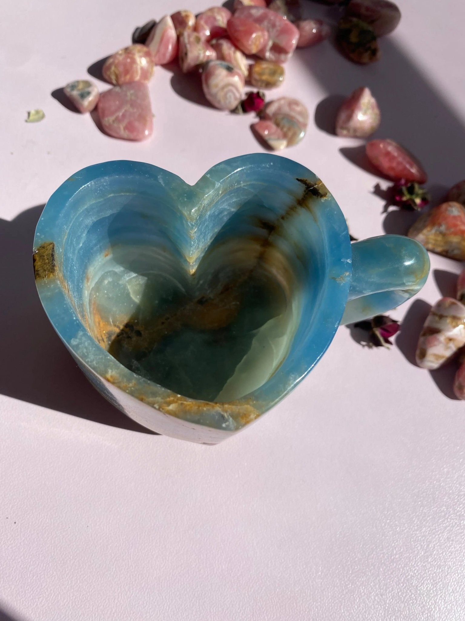 Lemurian Calcite (Blue Onyx) Tea Cups Set - Amethyst Goddess