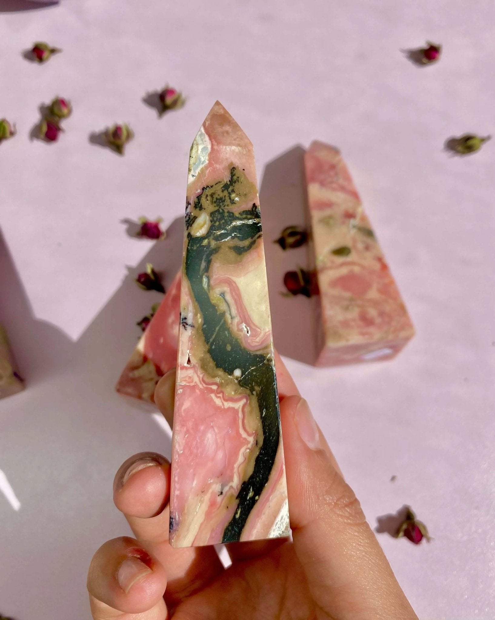 Peruvian Pink Opal Towers for Heart Healing - Amethyst Goddess