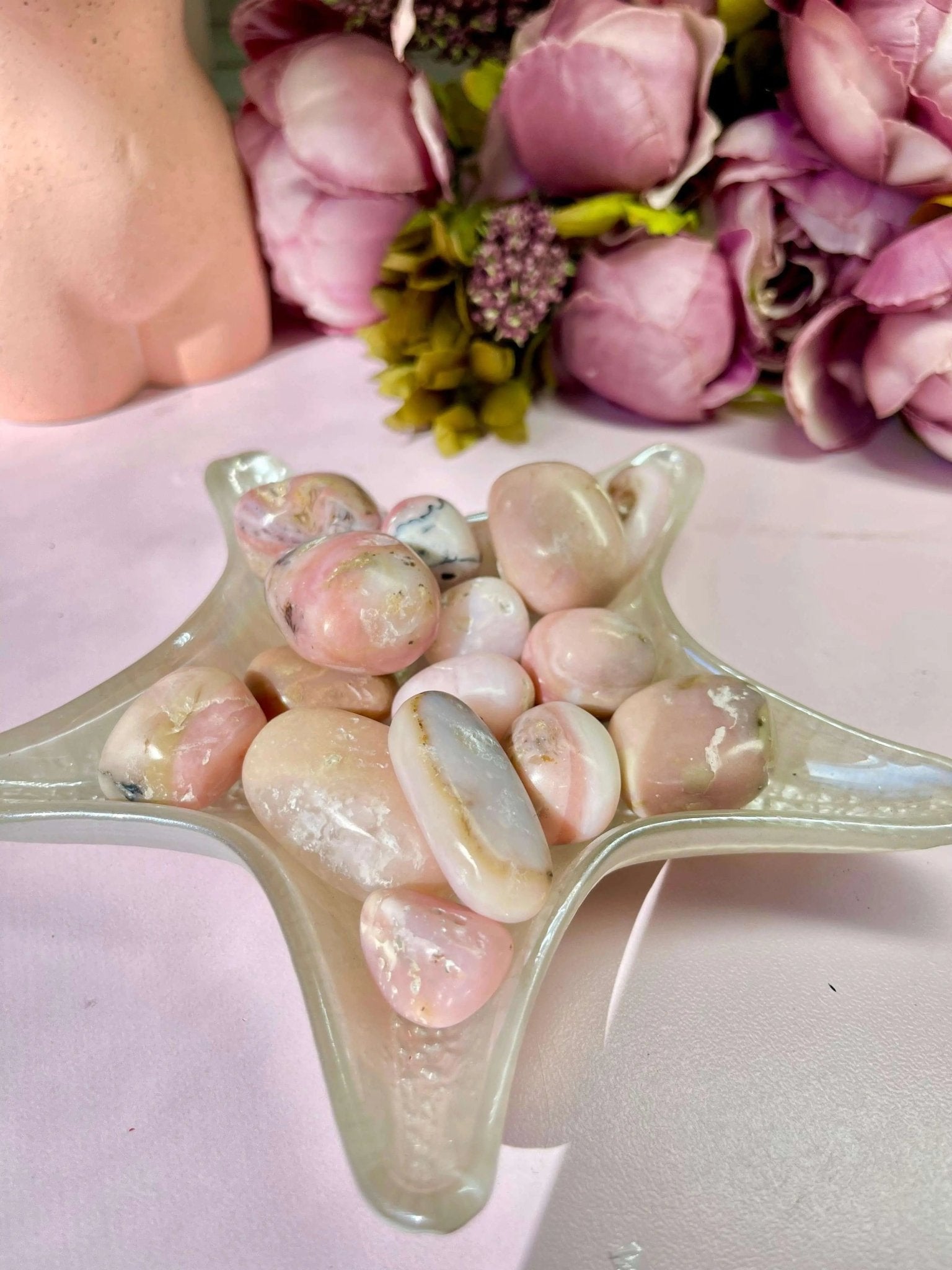 Pink Andean Opal Tumble Stones ( Peruvian Opal) - Amethyst Goddess