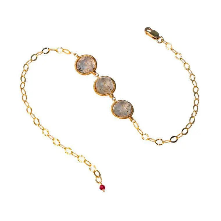Rutilated Quartz Bracelet - Amethyst Goddess