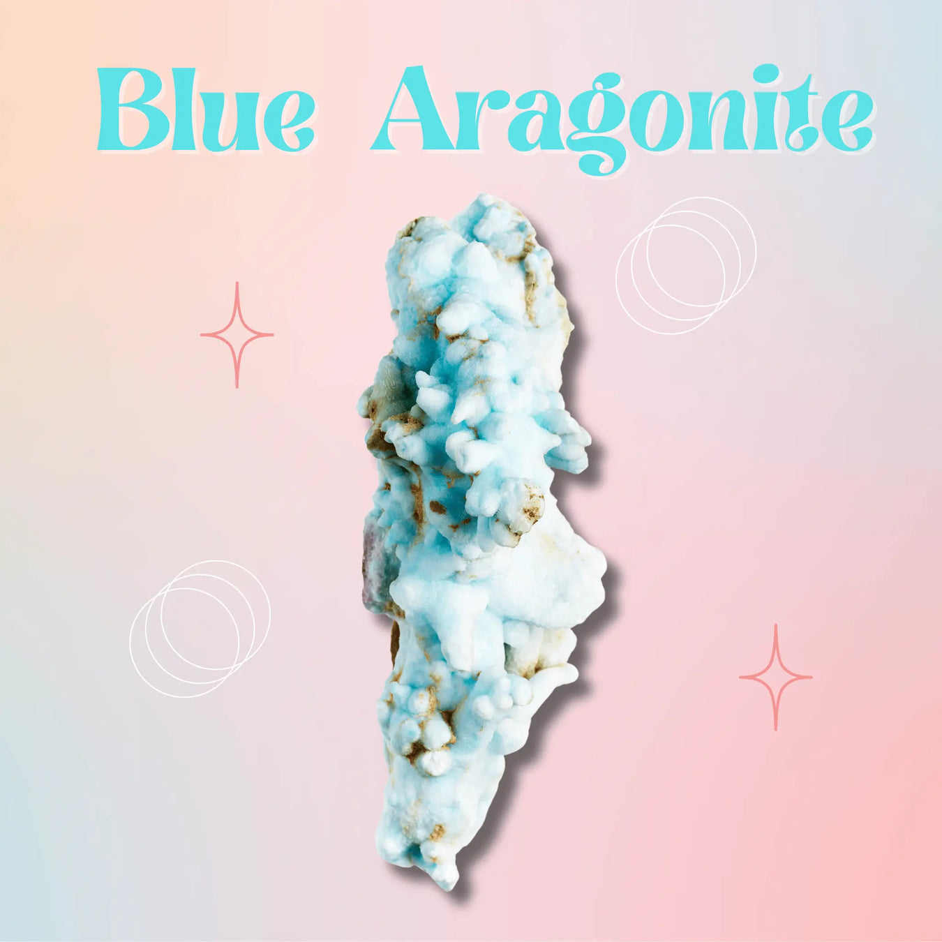 Blue Aragonite - Amethyst Goddess