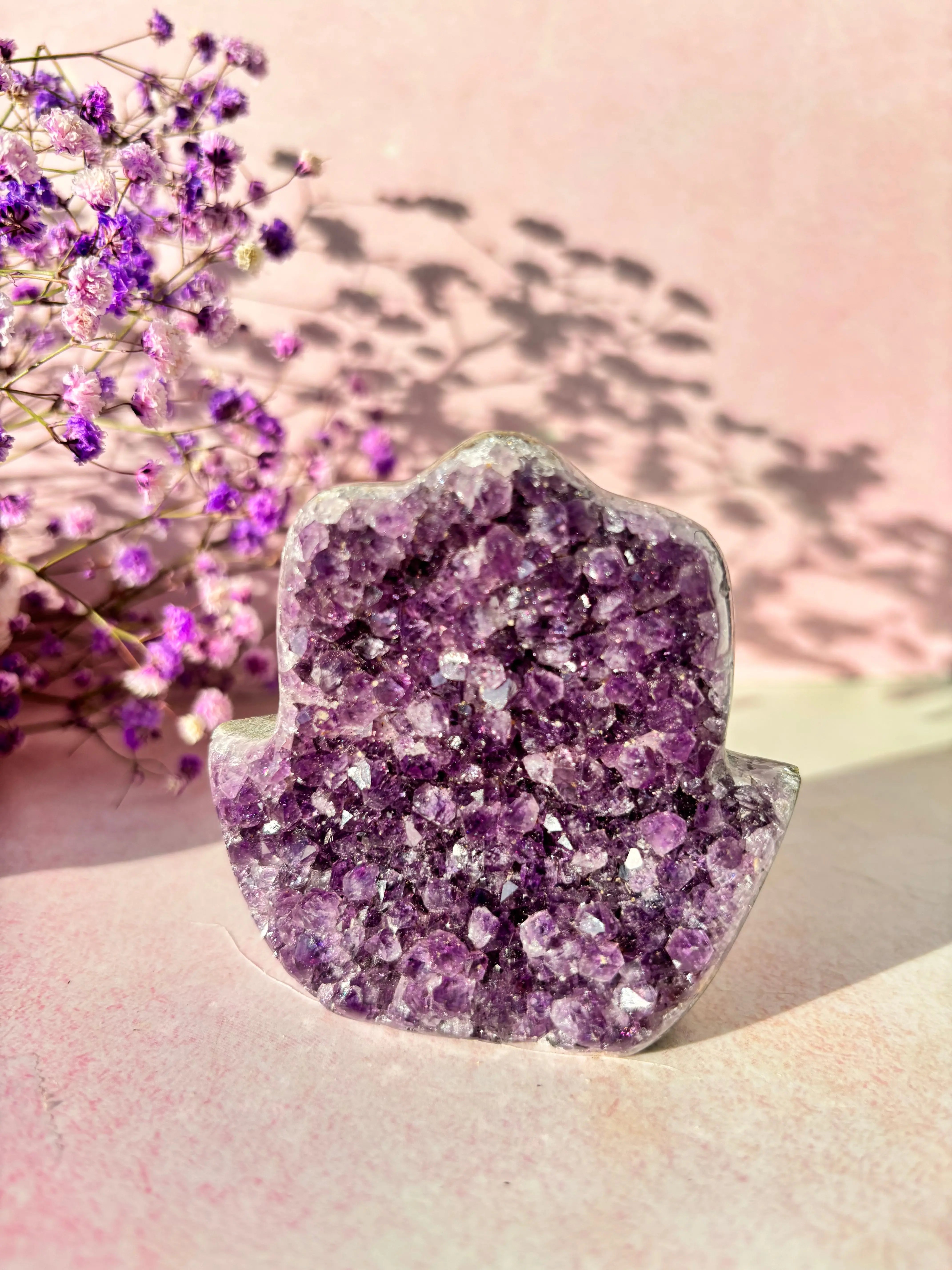 Radiant Amethyst Hamsa Hand