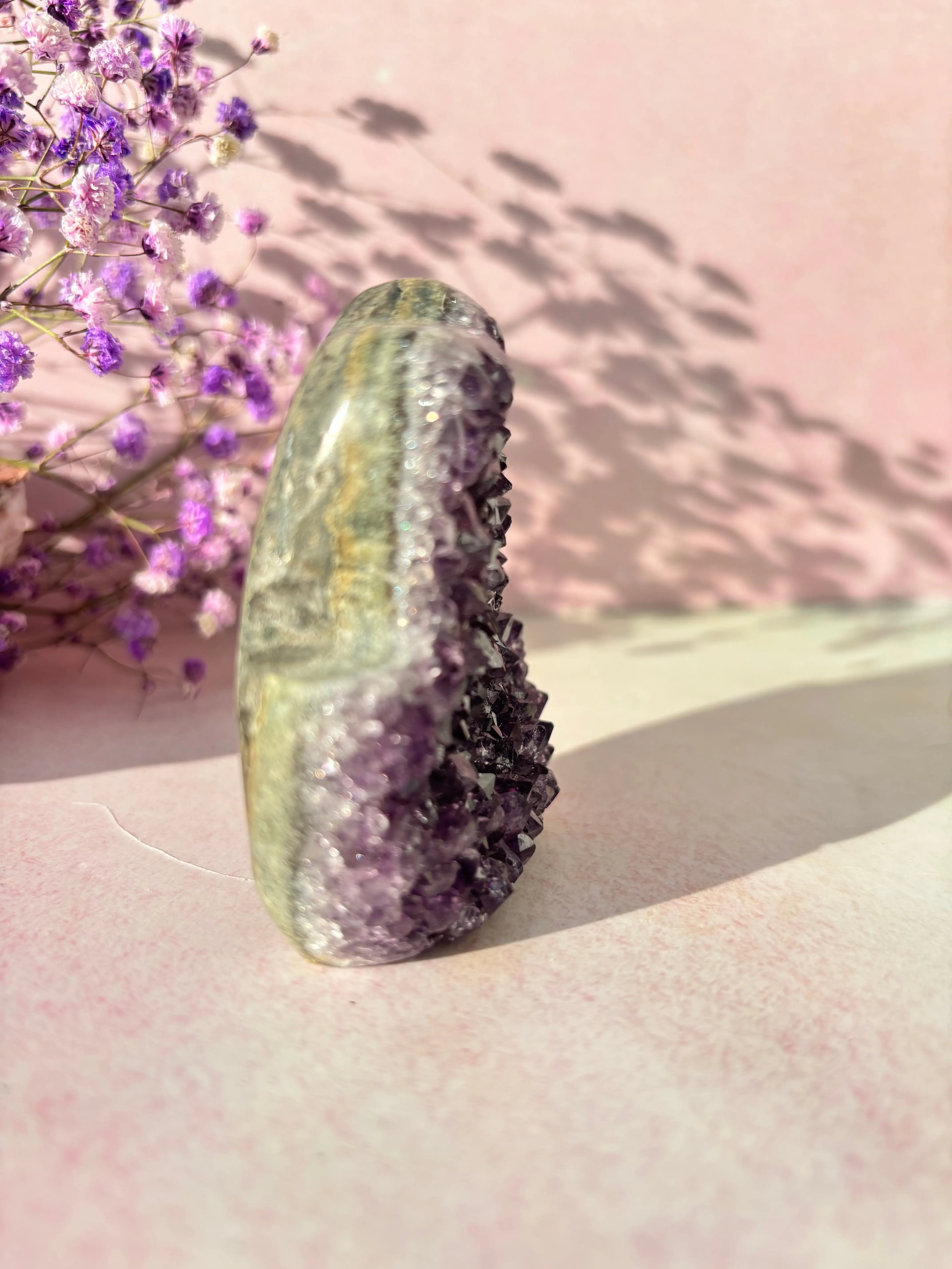 Radiant Amethyst Hamsa Hand