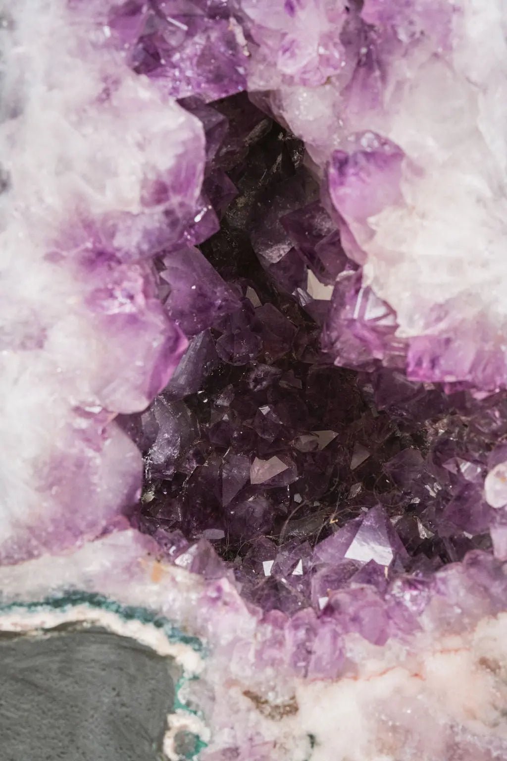 3 Ft Clear Quartz Crystal Parrot On Amethyst Cathedral - Amethyst Goddess