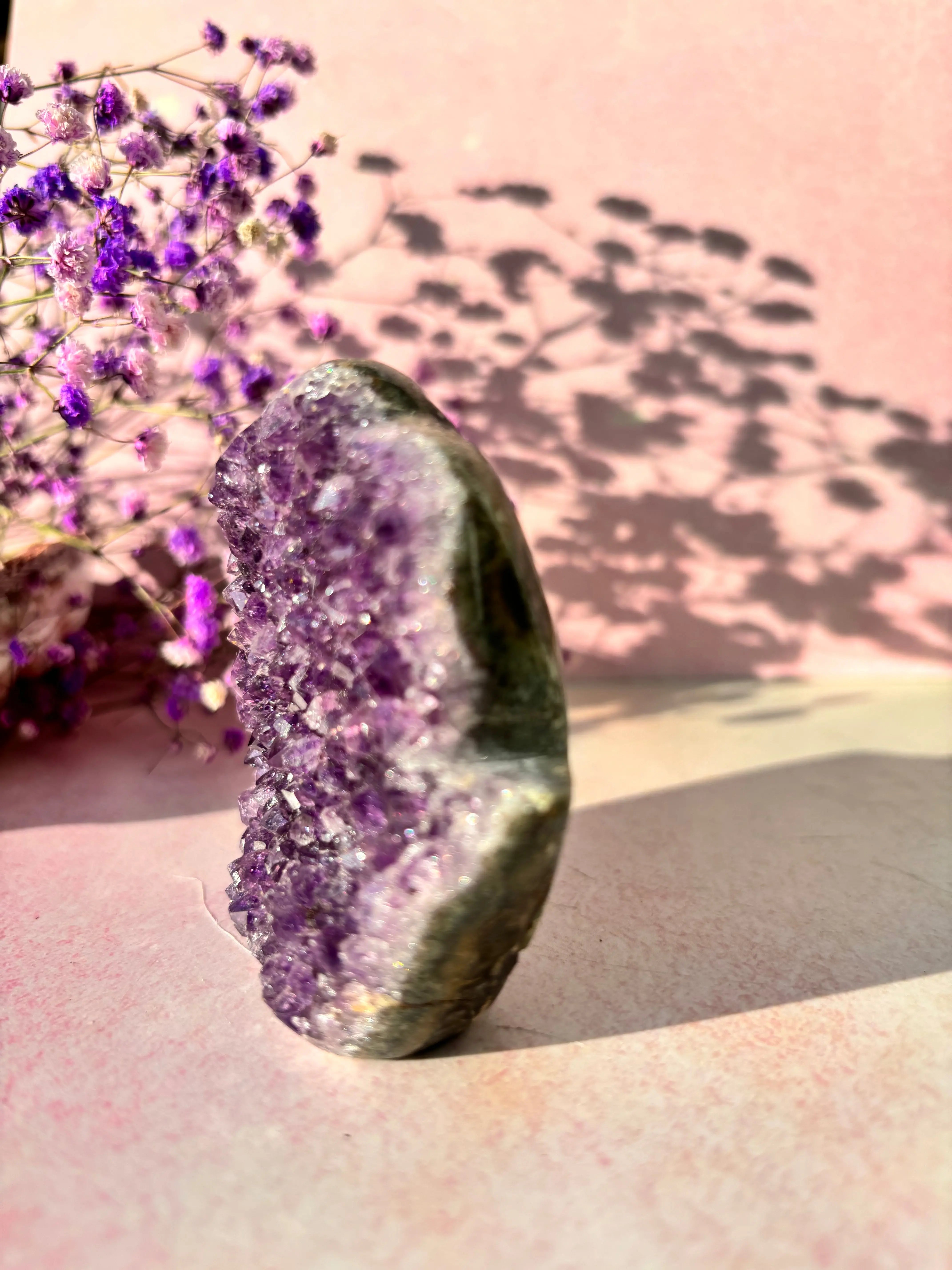 Radiant Amethyst Hamsa Hand