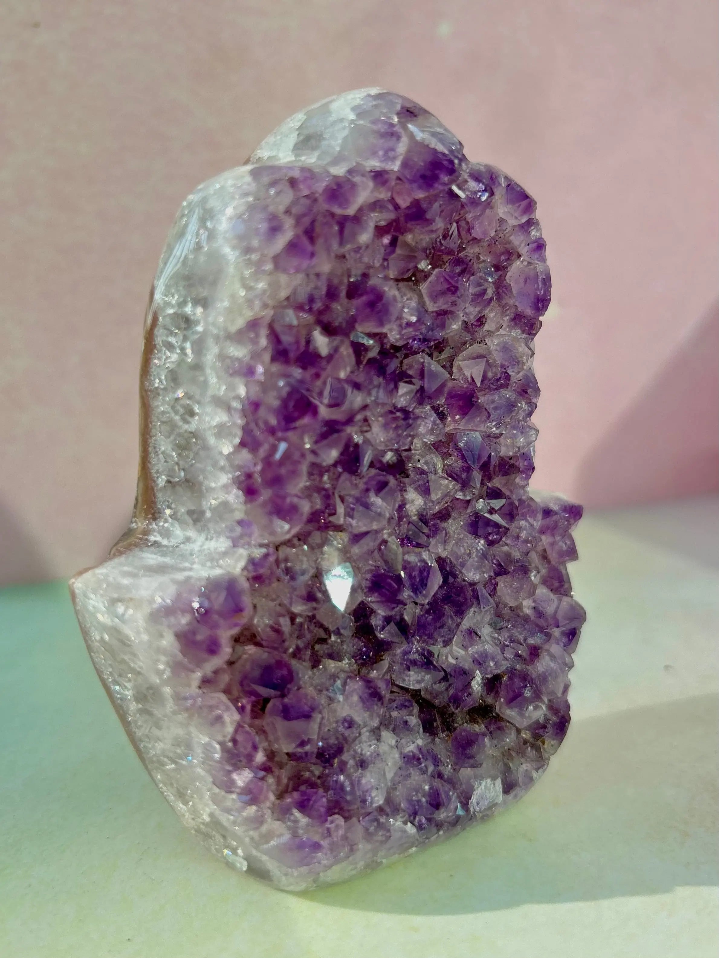 Crystalline Amethyst Hamsa Hand