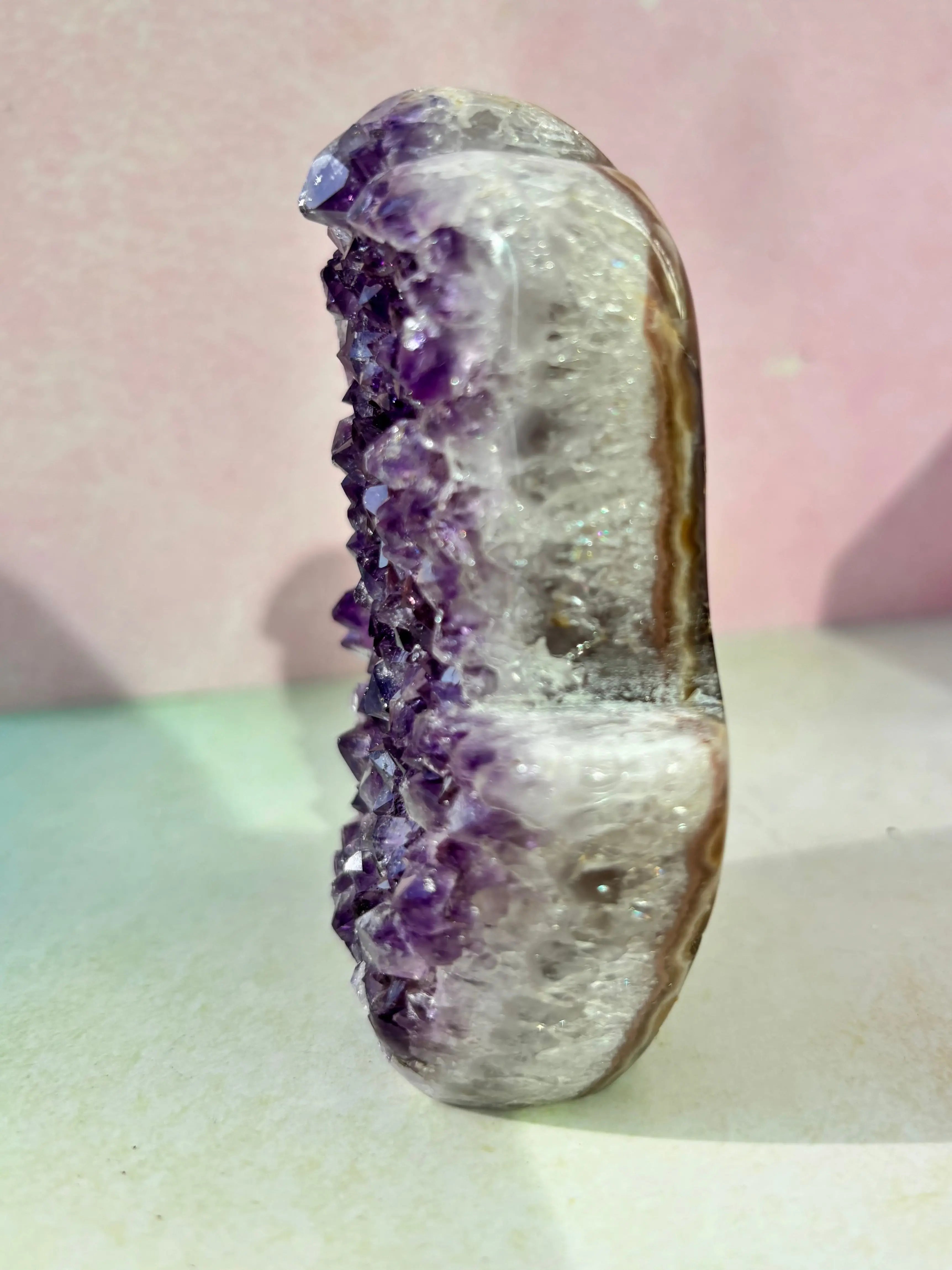 Crystalline Amethyst Hamsa Hand