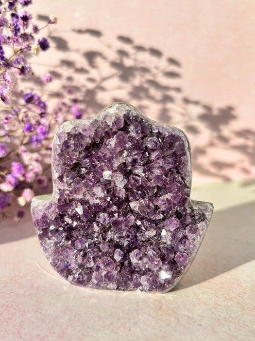 Radiant Amethyst Hamsa Hand