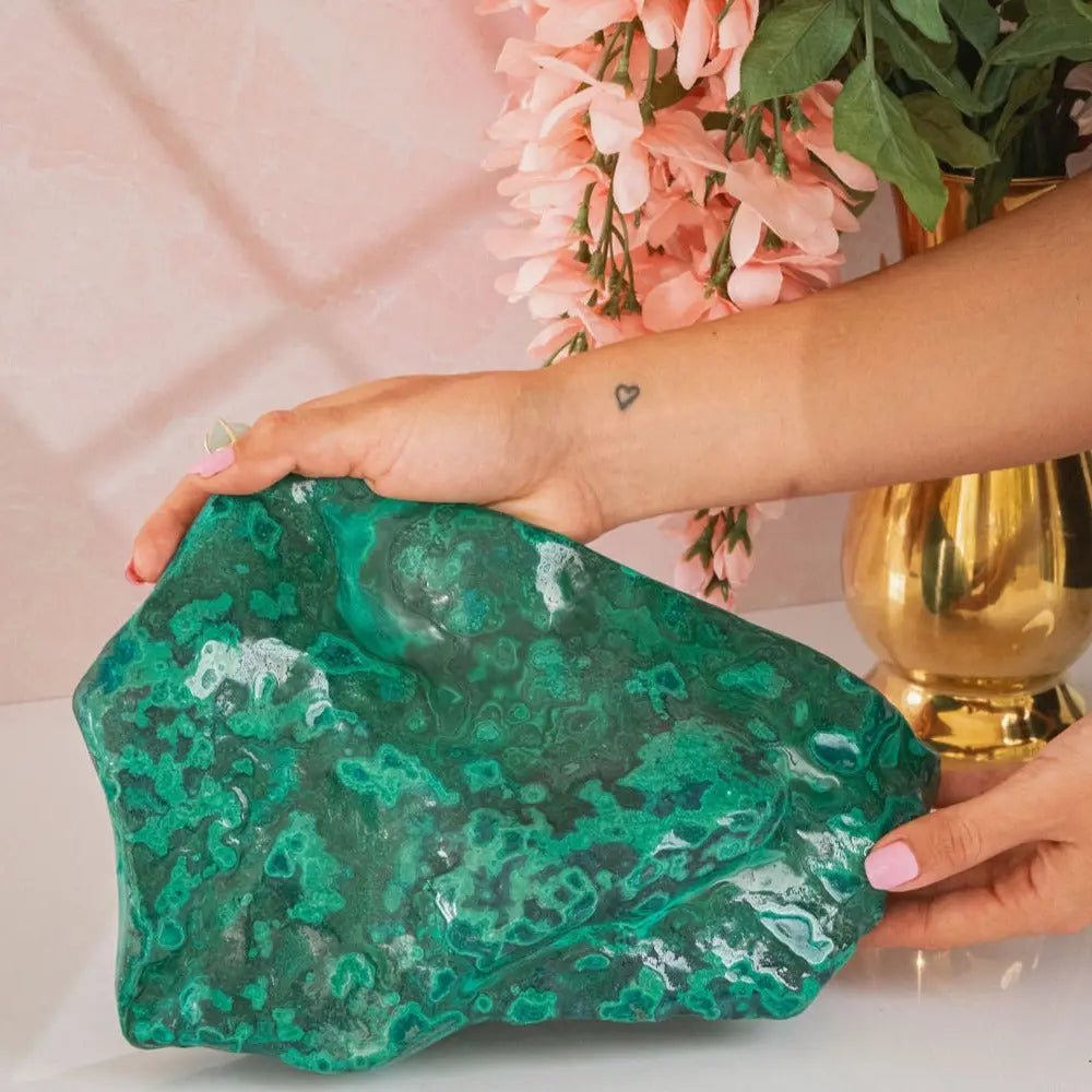 Rare Natural Green Malachite with Blue Chrysocolla Freeform from Congo 9.8 lbs - Amethyst Goddess