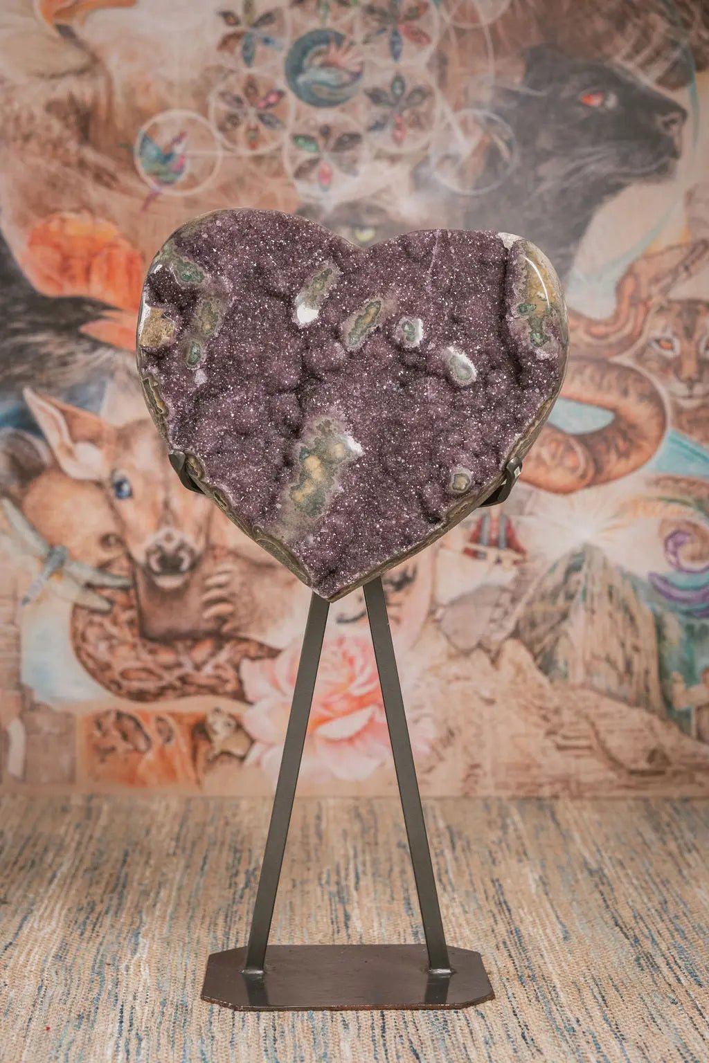 Uruguayan Amethyst Heart Collectors Piece (3 Foot) - Amethyst Goddess