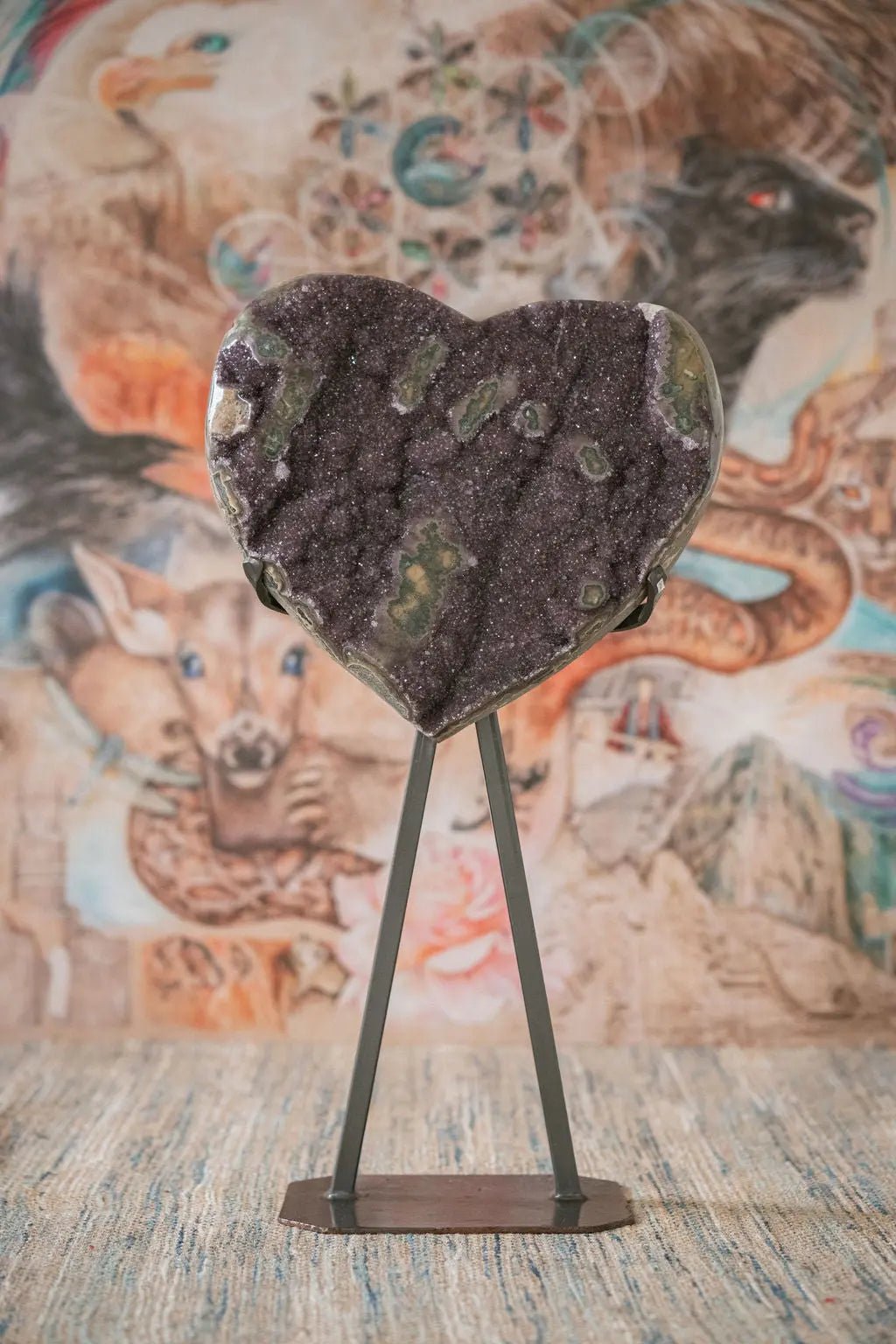 Uruguayan Amethyst Heart Collectors Piece (3 Foot) - Amethyst Goddess