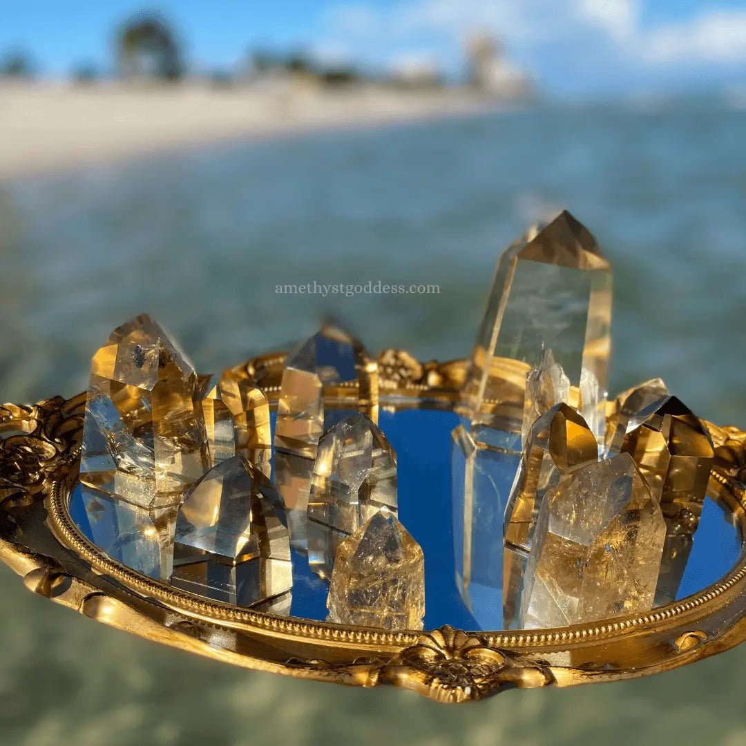 Natural Citrine Points - Amethyst Goddess