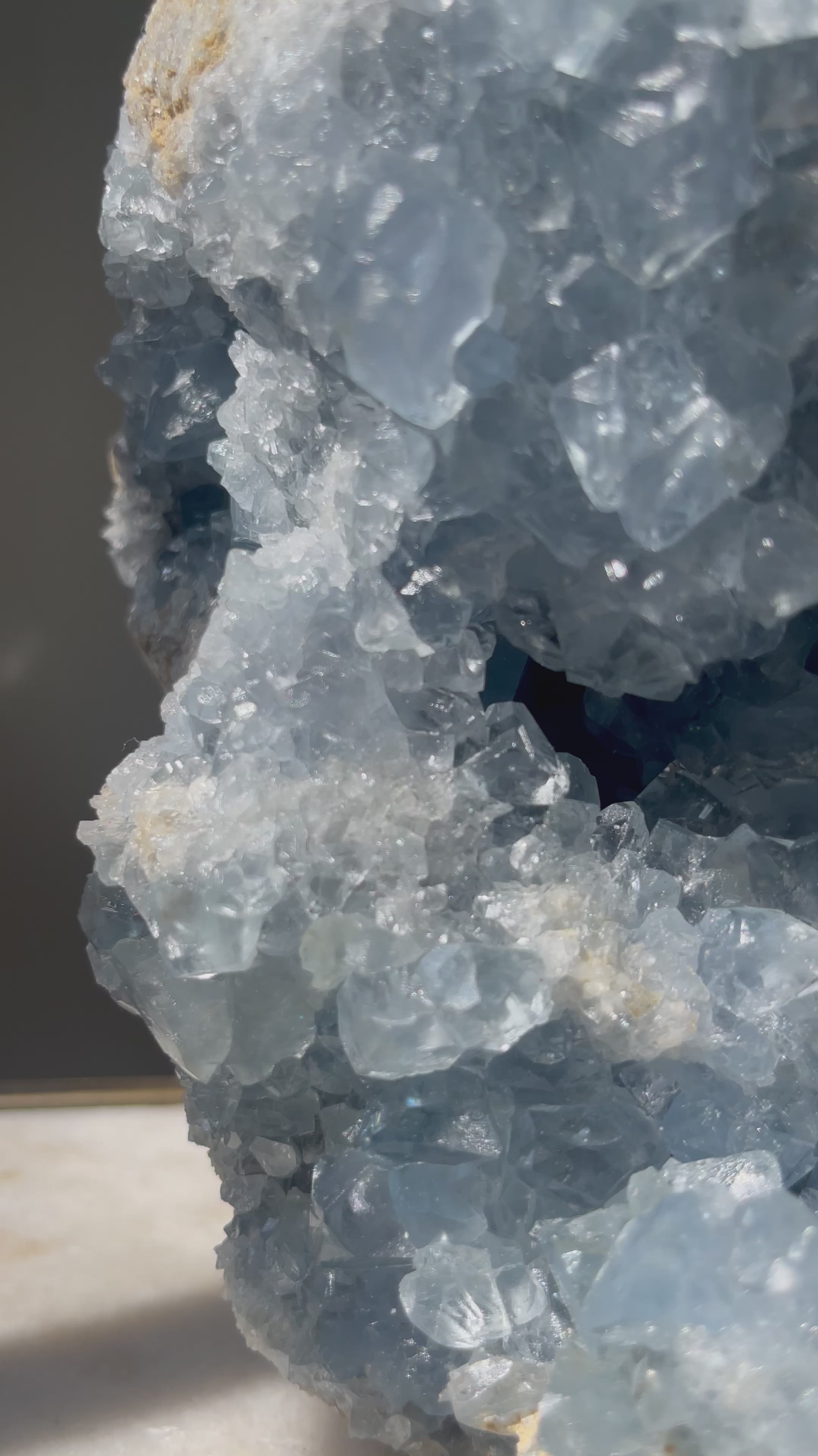 Large 12 LB Celestite Geode Display Piece