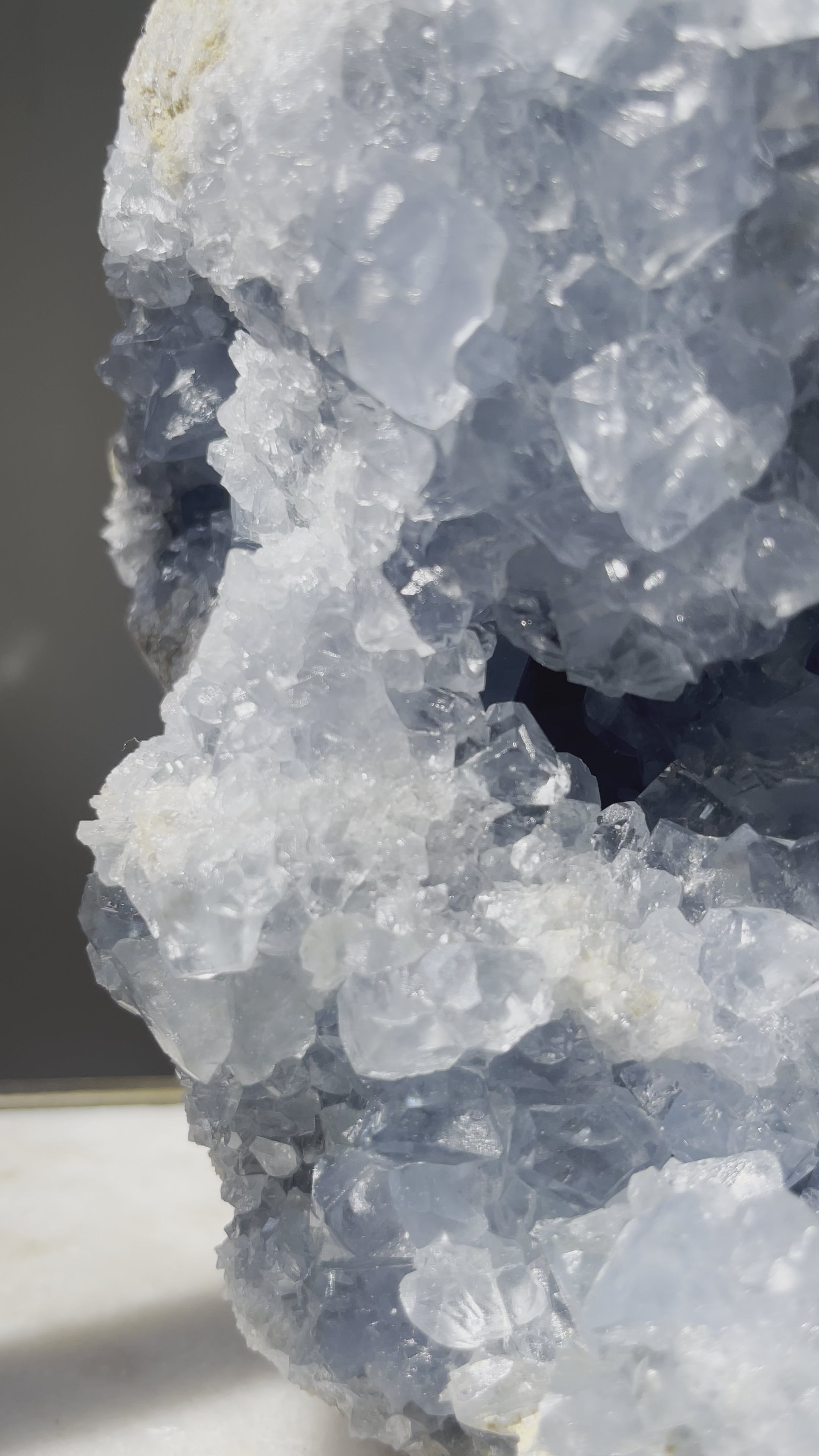 Large 12 LB Celestite Geode Display Piece