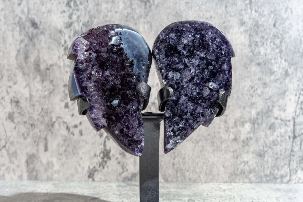 7.5" Dark Amethyst Angel Wing Pair - Amethyst Goddess