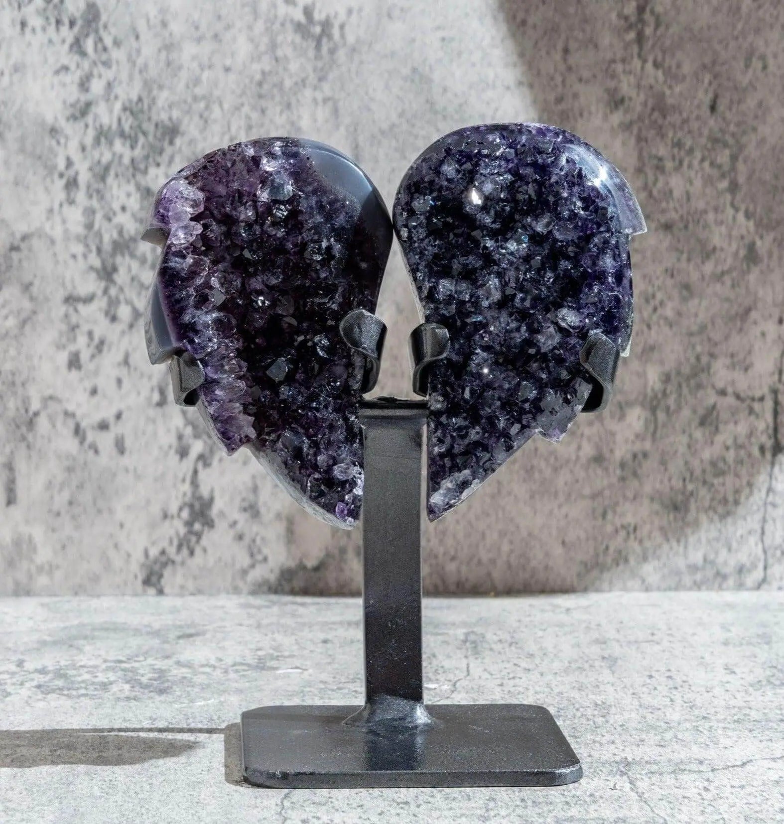 7.5" Dark Amethyst Angel Wing Pair - Amethyst Goddess
