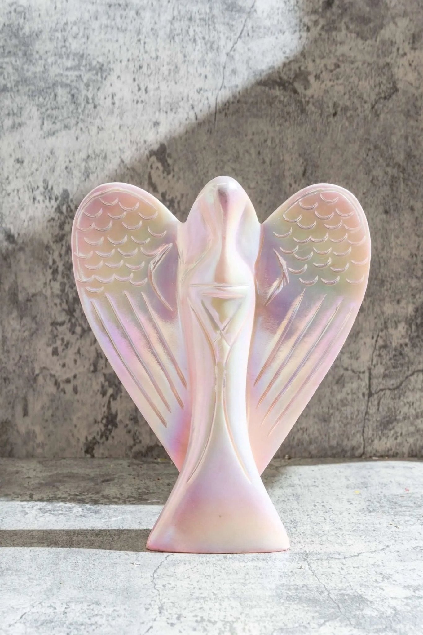 8" Angel Aura Crystal Angel Statue For Loving Guidance - Amethyst Goddess