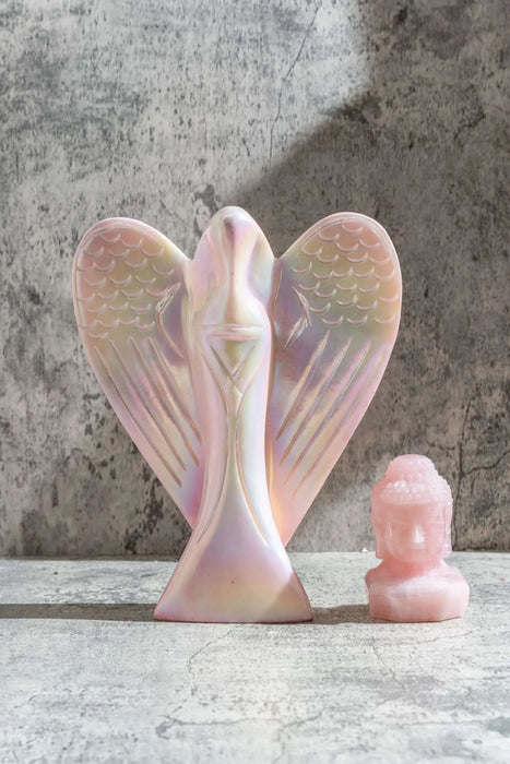 8" Angel Aura Crystal Angel Statue For Loving Guidance,4