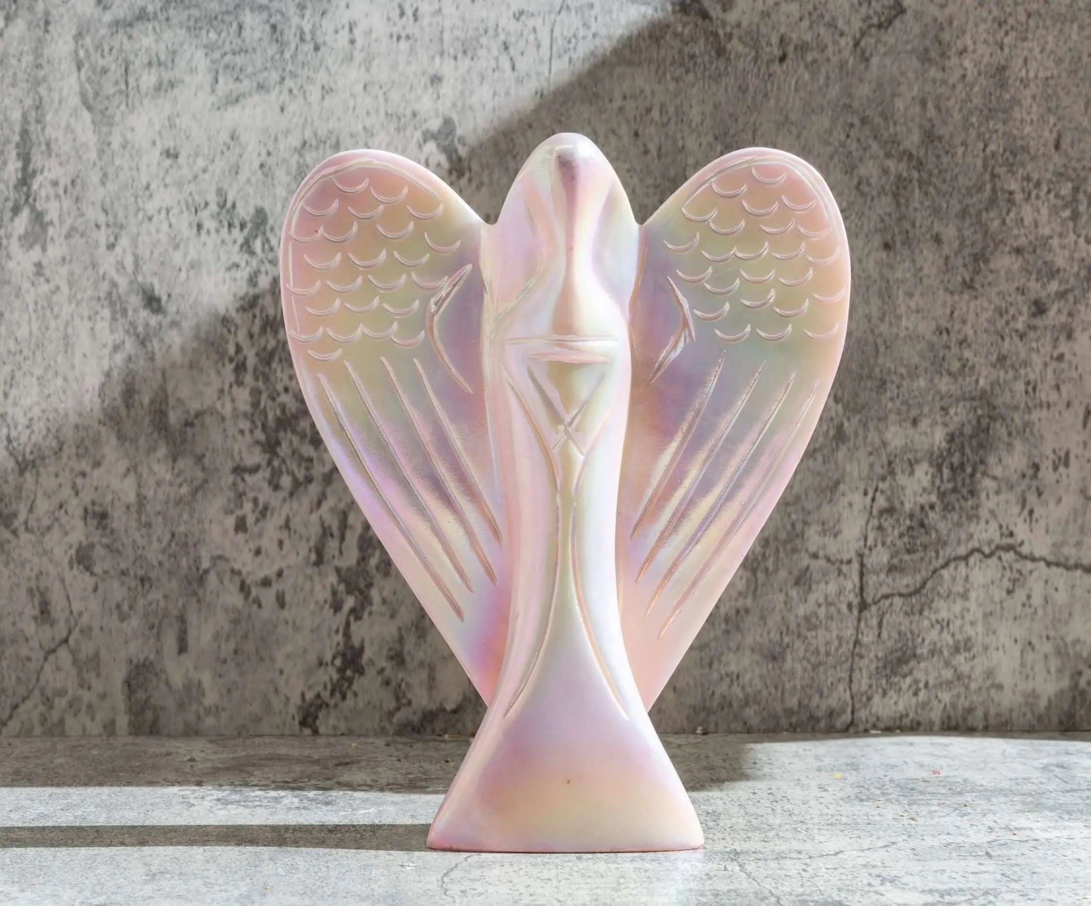 8" Angel Aura Crystal Angel Statue For Loving Guidance - Amethyst Goddess