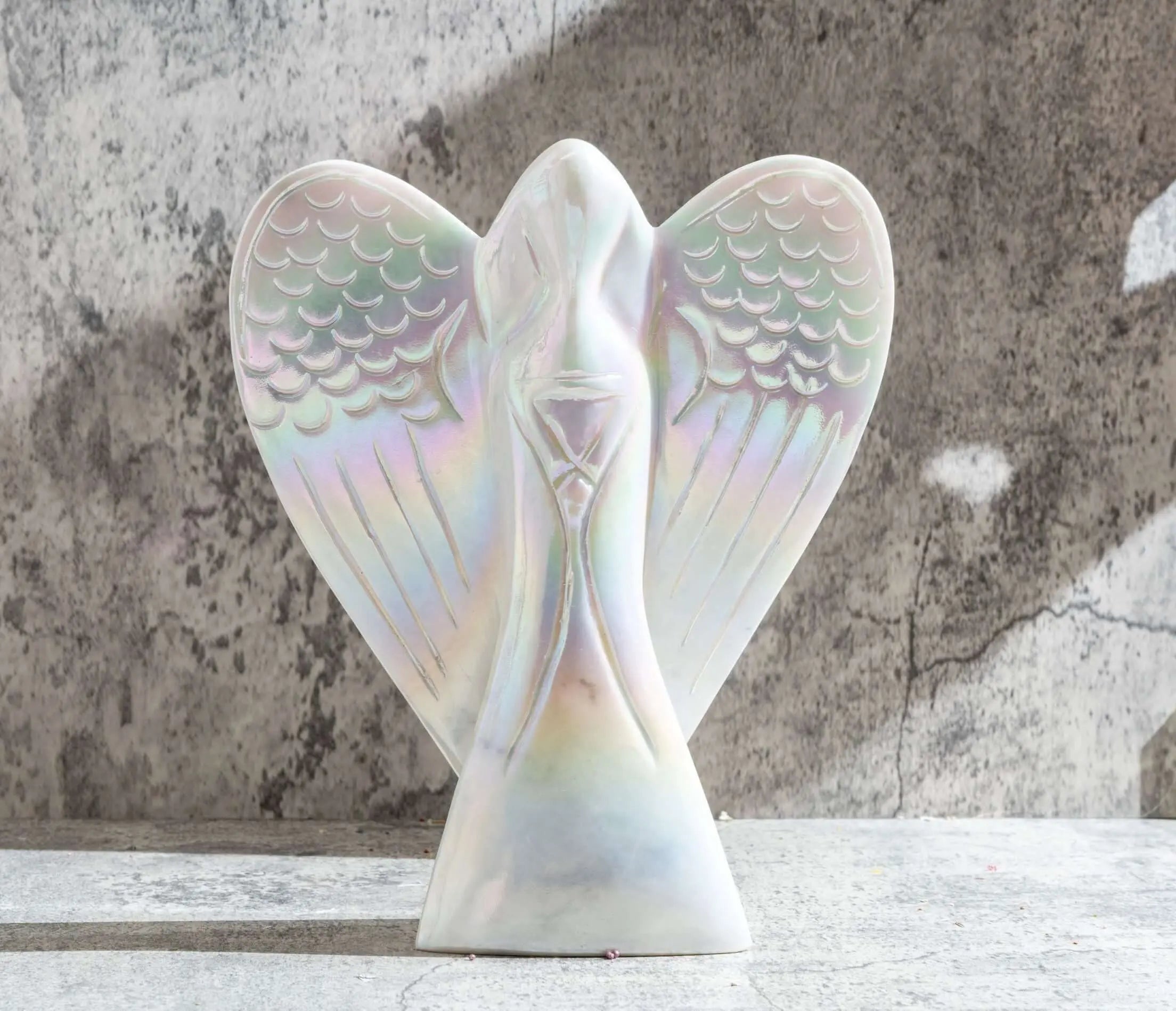 8" Angel Aura Crystal Angel Statue For Loving Guidance - Amethyst Goddess