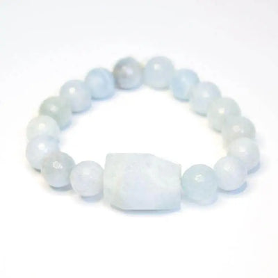 Aquamarine + Center Stone Healing Bracelet