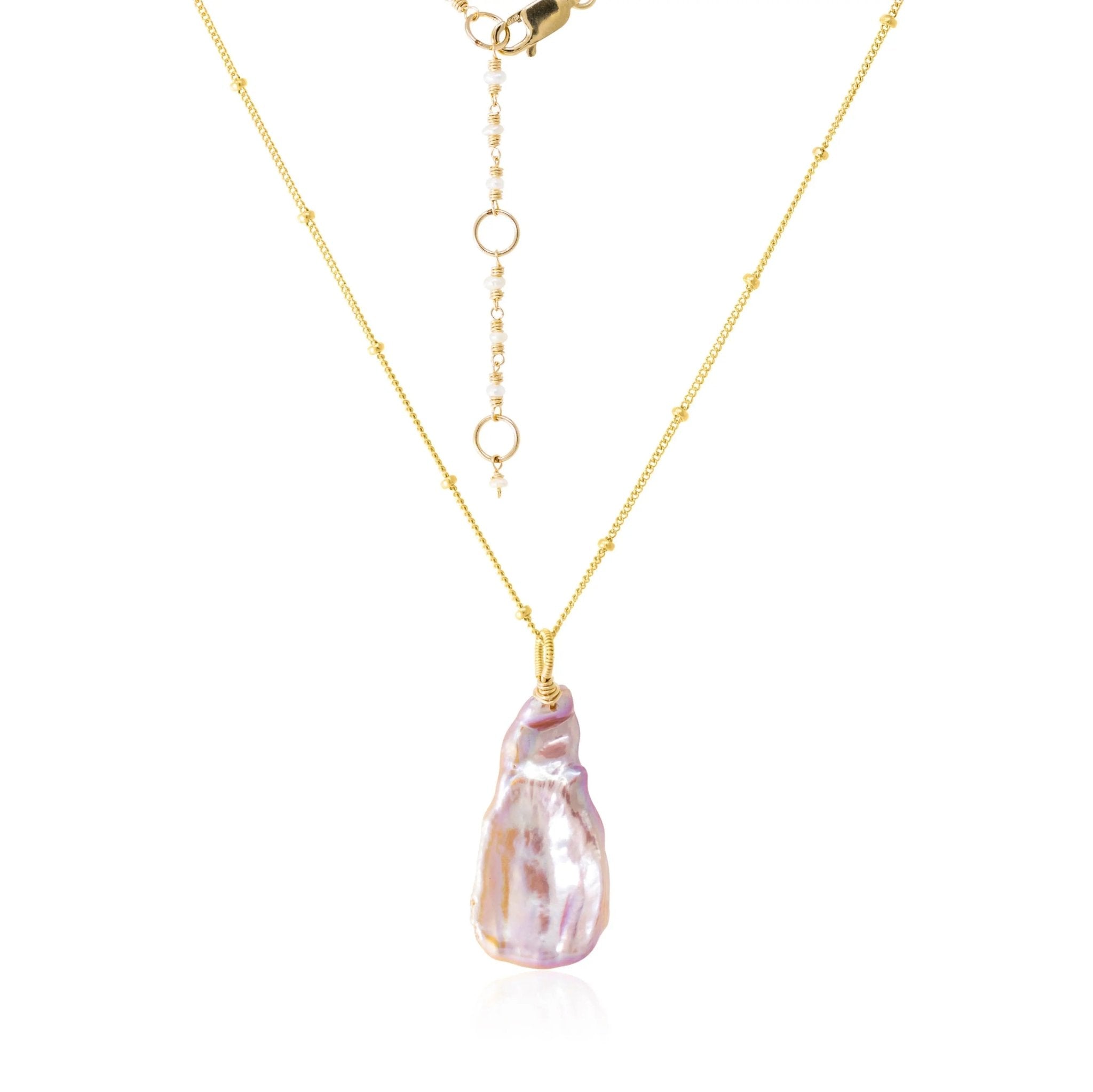 Baroque Pearl Pendant - Amethyst Goddess