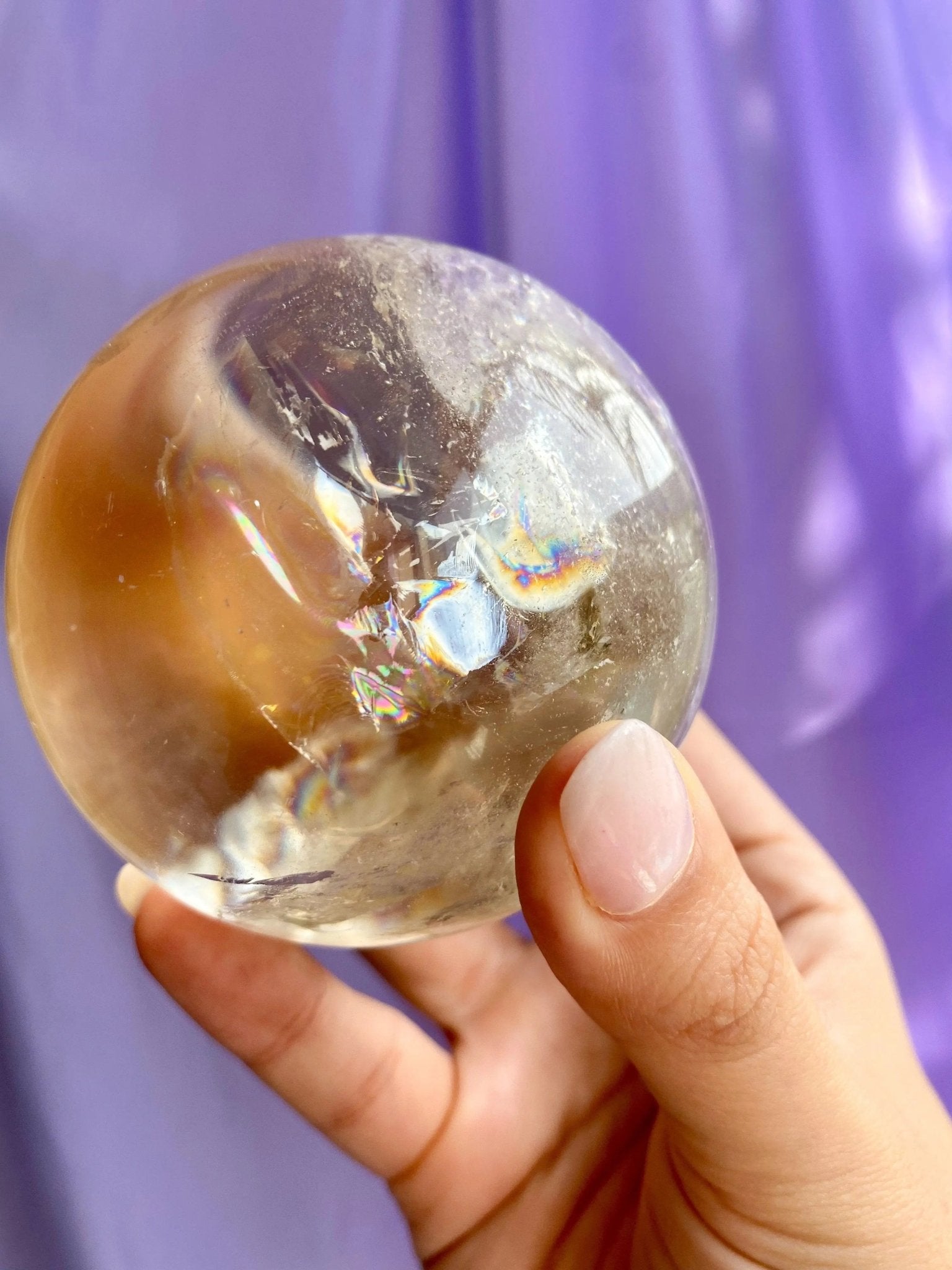 High Quality Champagne Citrine Spheres For Abundance - Amethyst Goddess