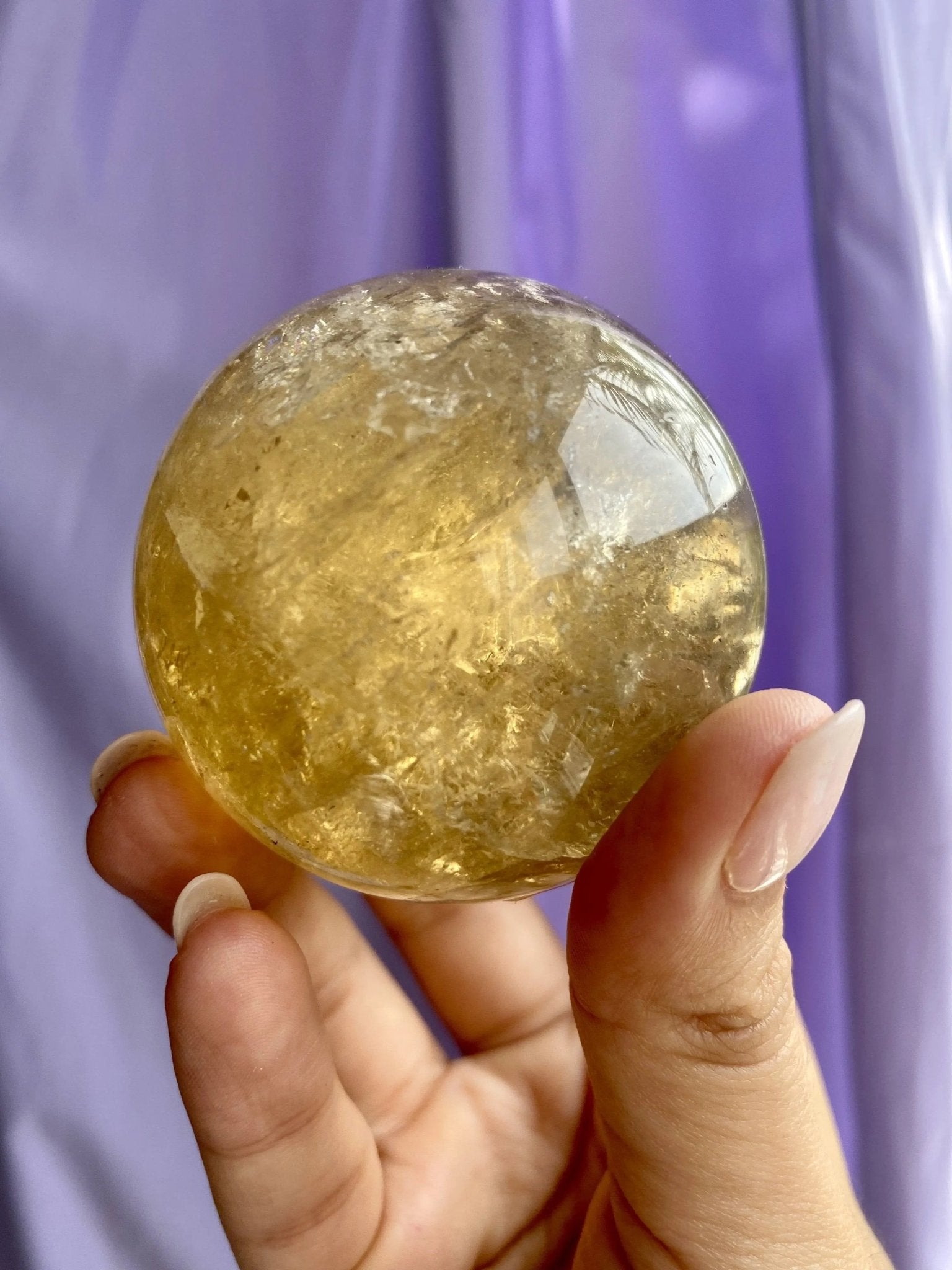 High Quality Champagne Citrine Spheres For Abundance - Amethyst Goddess