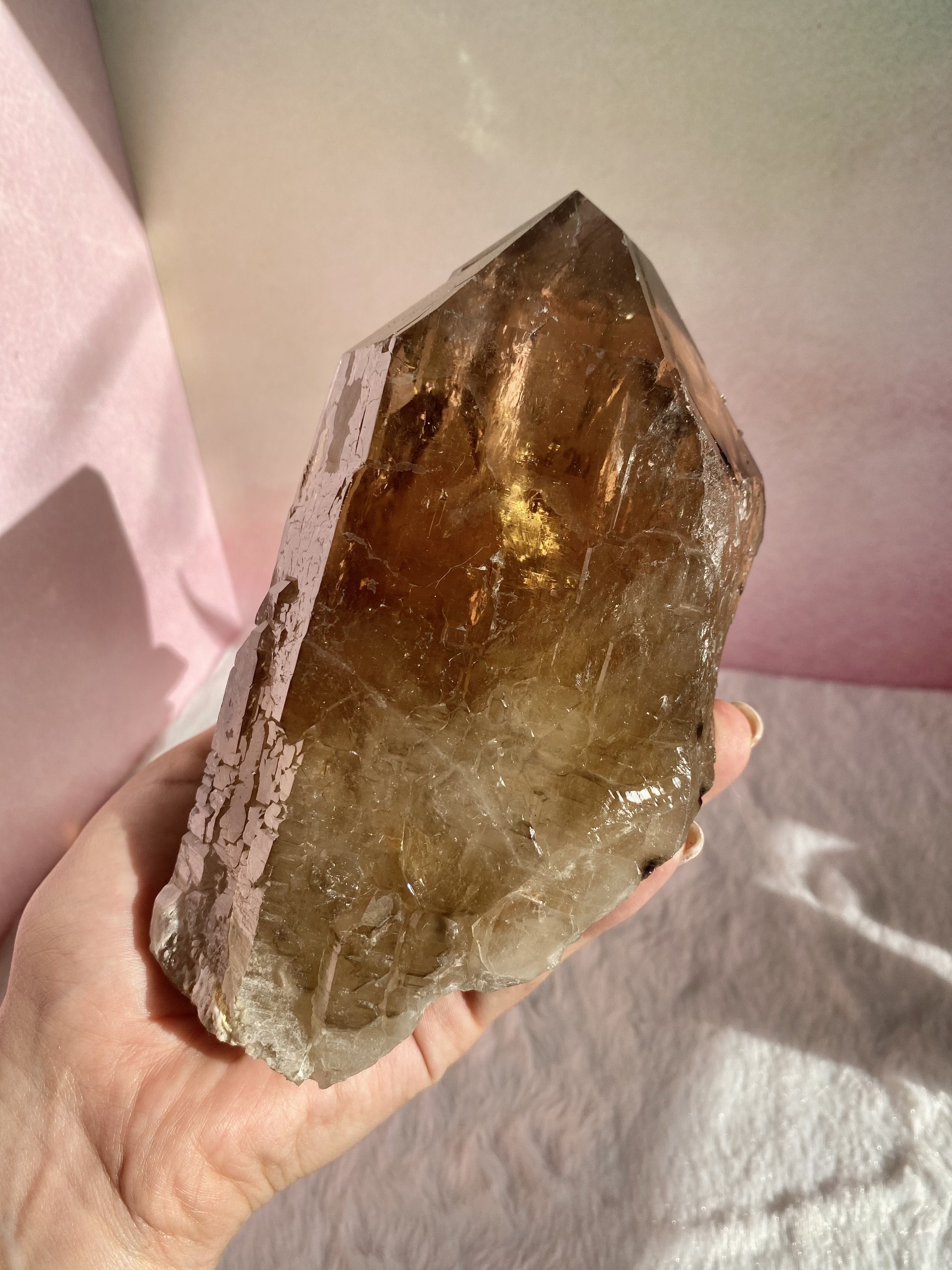 Large Elestial Citrine Generator For Guidance and Wisdom,2