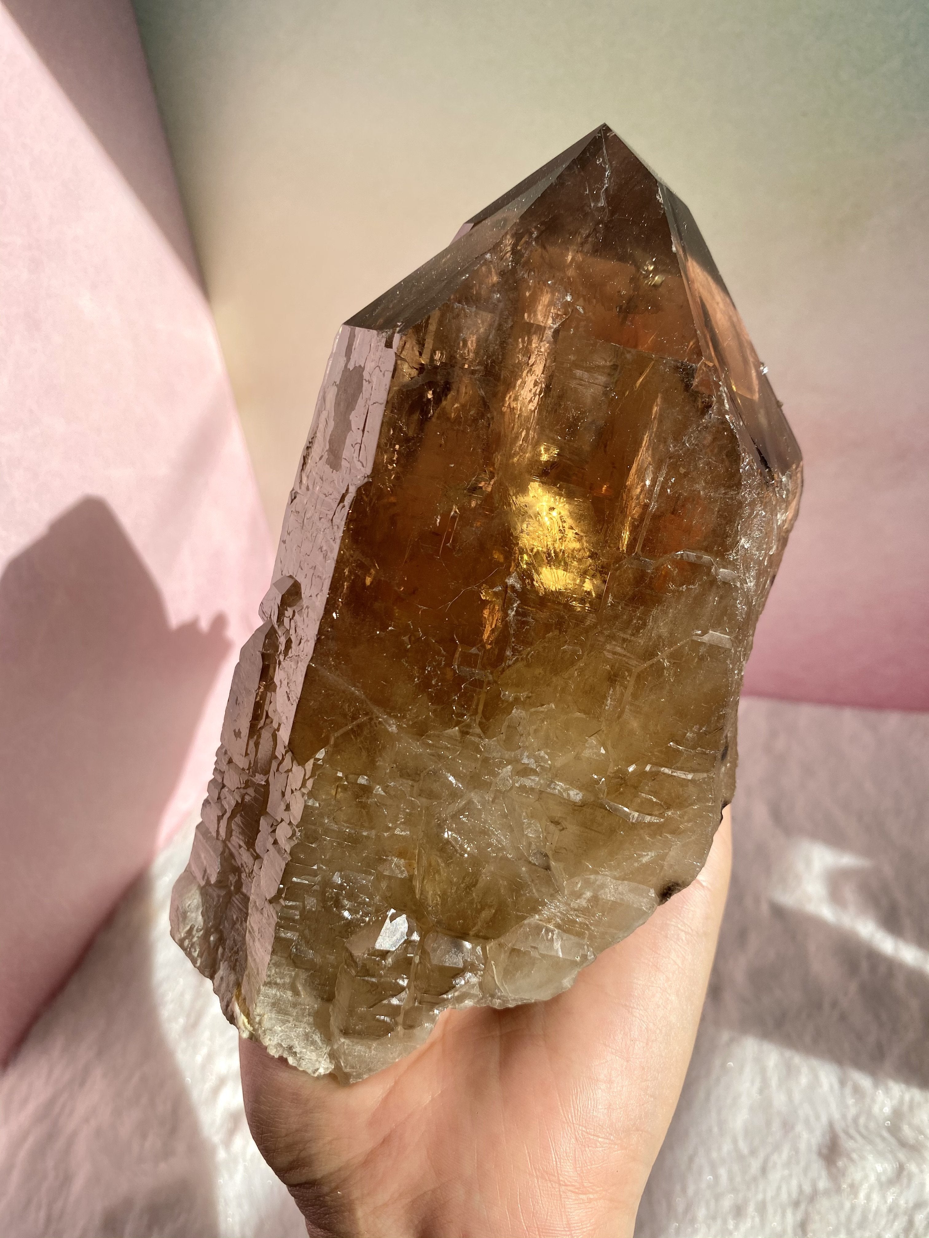Large Elestial Citrine Generator For Guidance and Wisdom,3