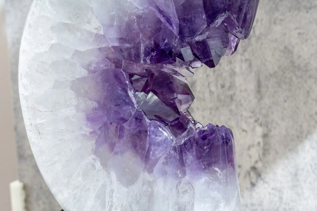 Large Polished Amethyst Quartz Moon - Amethyst Goddess