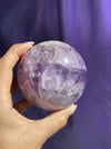 Light Lavender Polished Amethyst Sphere With Quartz,1