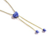 Luv Me Sodalite Adjustable Heart Necklace in 14K Yellow Gold Plated Sterling Silver-LuvMyJewelry (LMJ)-Amethyst Goddess