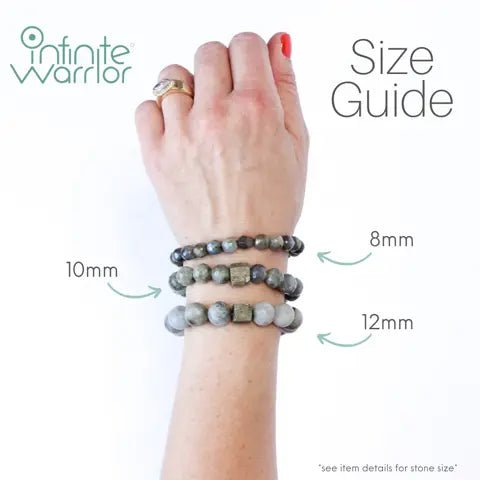 NEW Resort Wear Dubai Aquamarine + Gold Rings Healing Bracelet - Amethyst Goddess