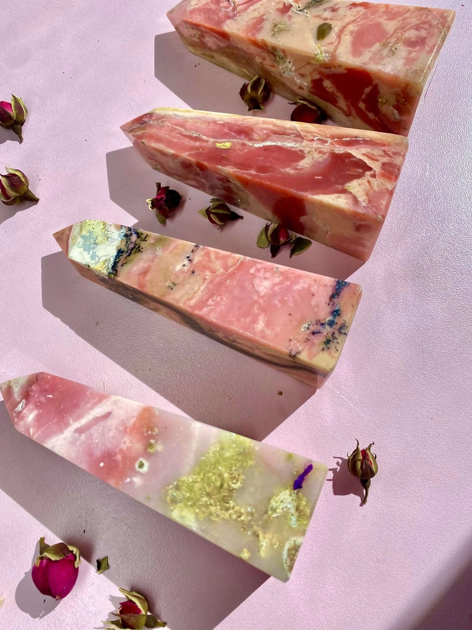 Peruvian Pink Opal Towers for Heart Healing - Amethyst Goddess