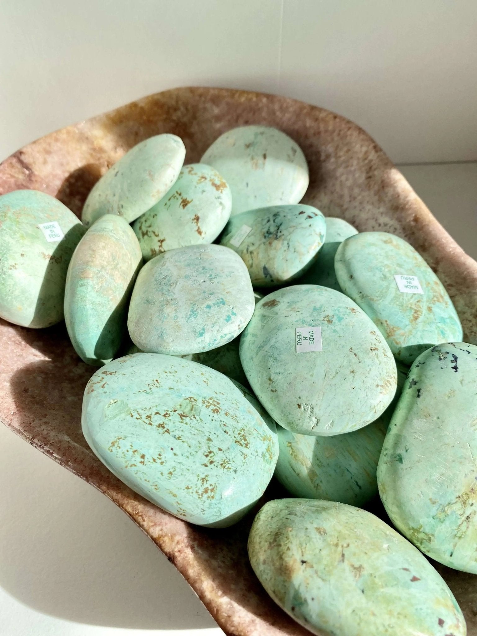 Peruvian Turquoise Palm Stones For Inner Wisdom - Amethyst Goddess
