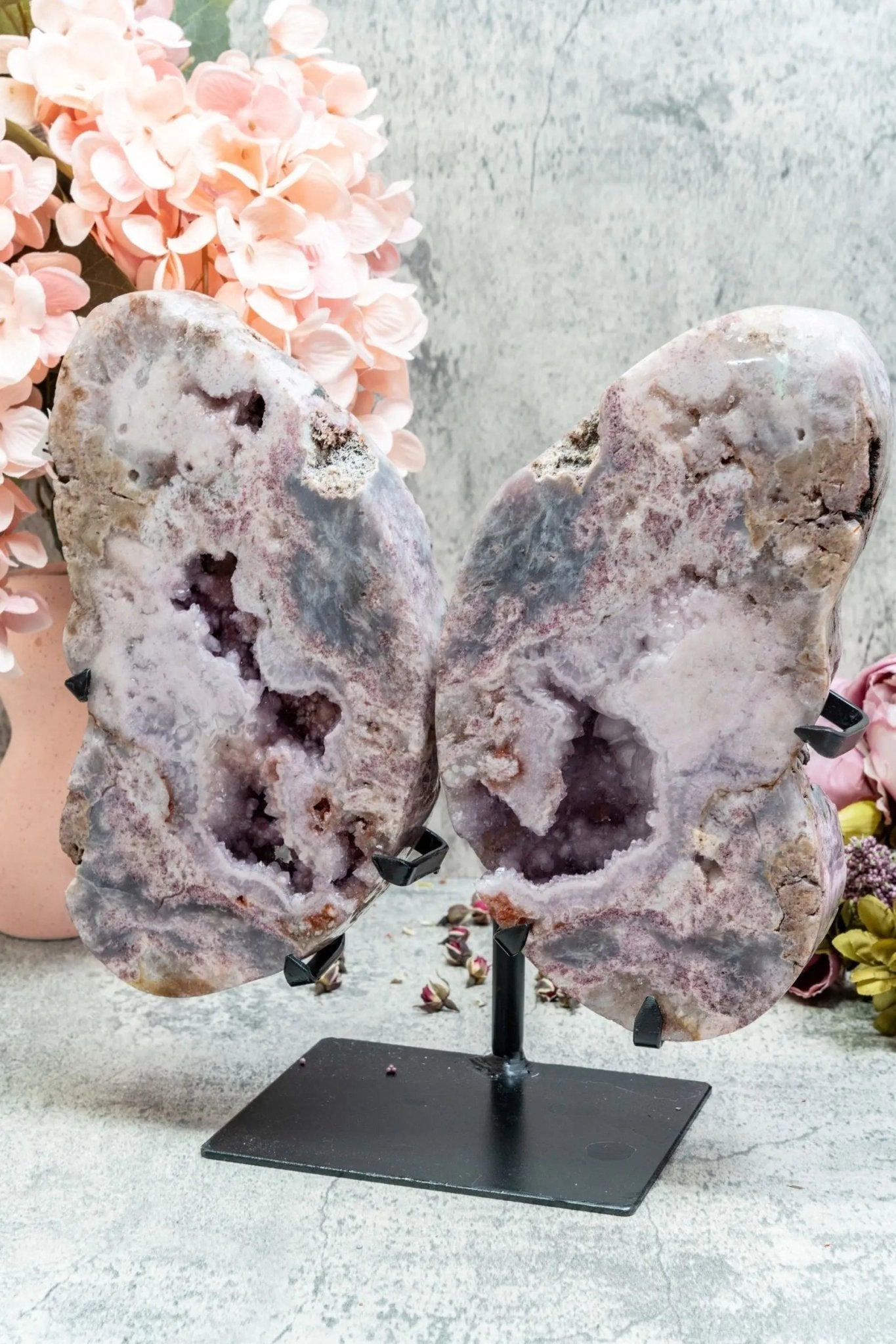 Pink Amethyst Butterfly Wing Slabs - Amethyst Goddess