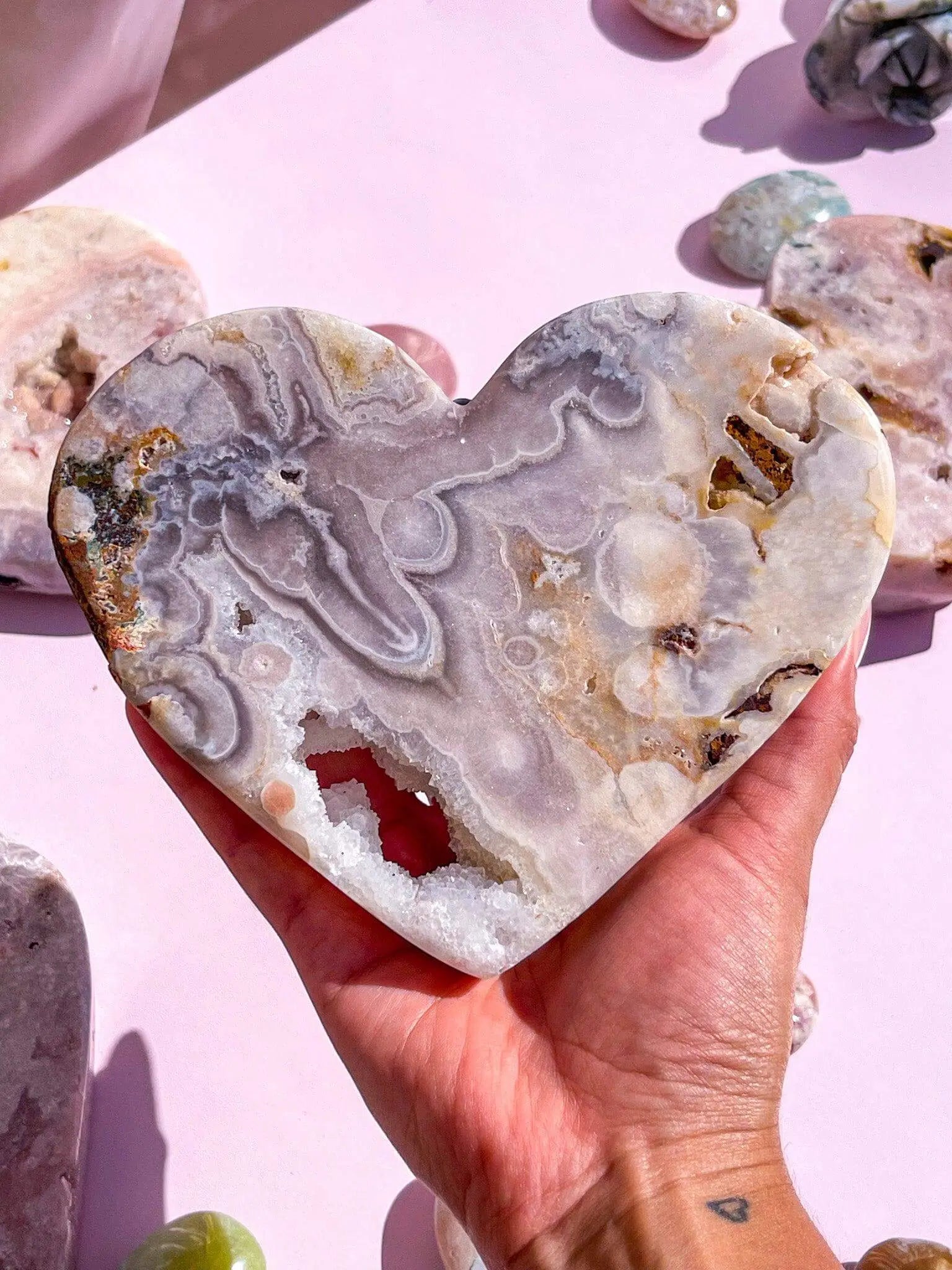 Pink Amethyst Hearts - Amethyst Goddess