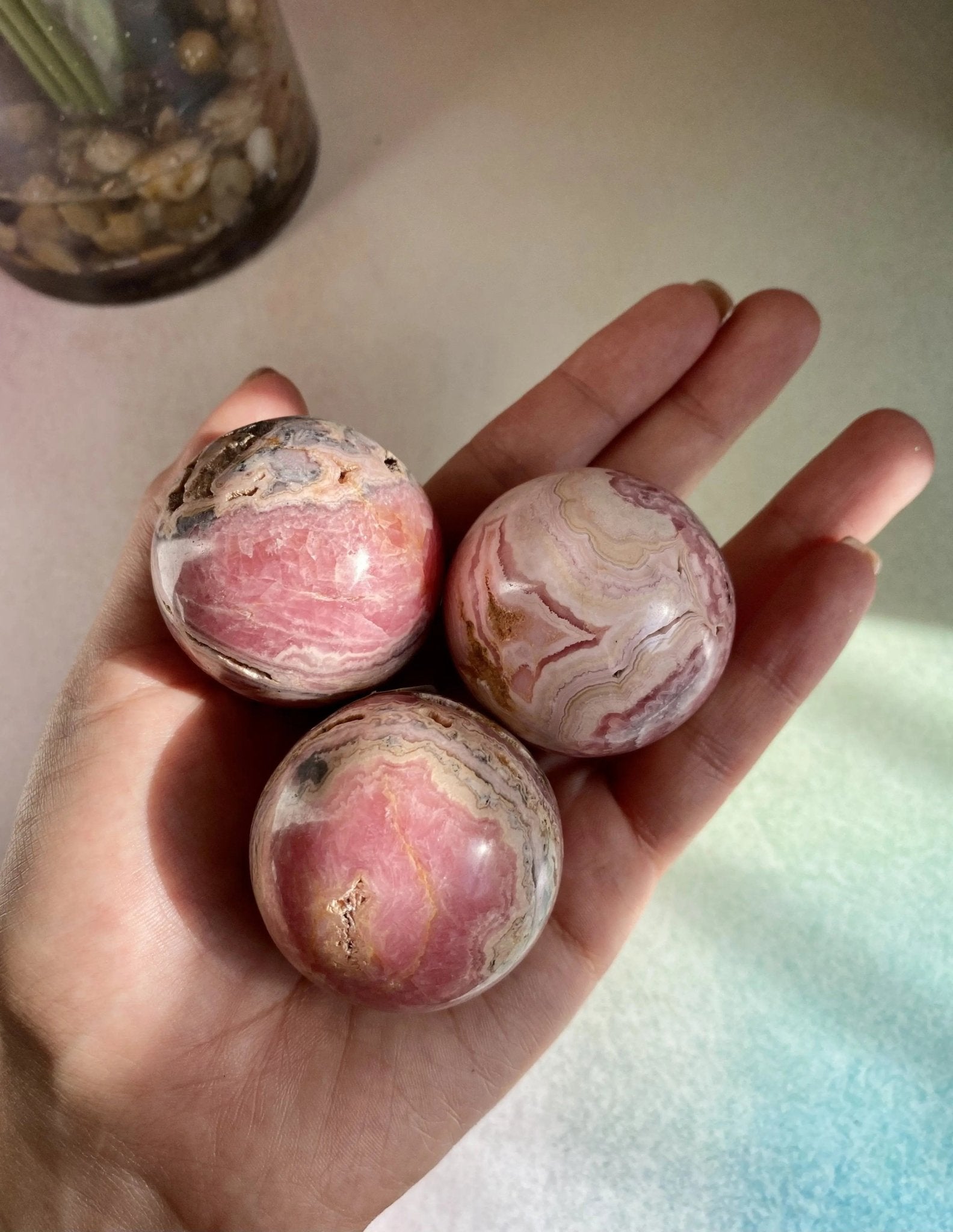 Rhodochrosites Spheres For Love & Compassion - Amethyst Goddess