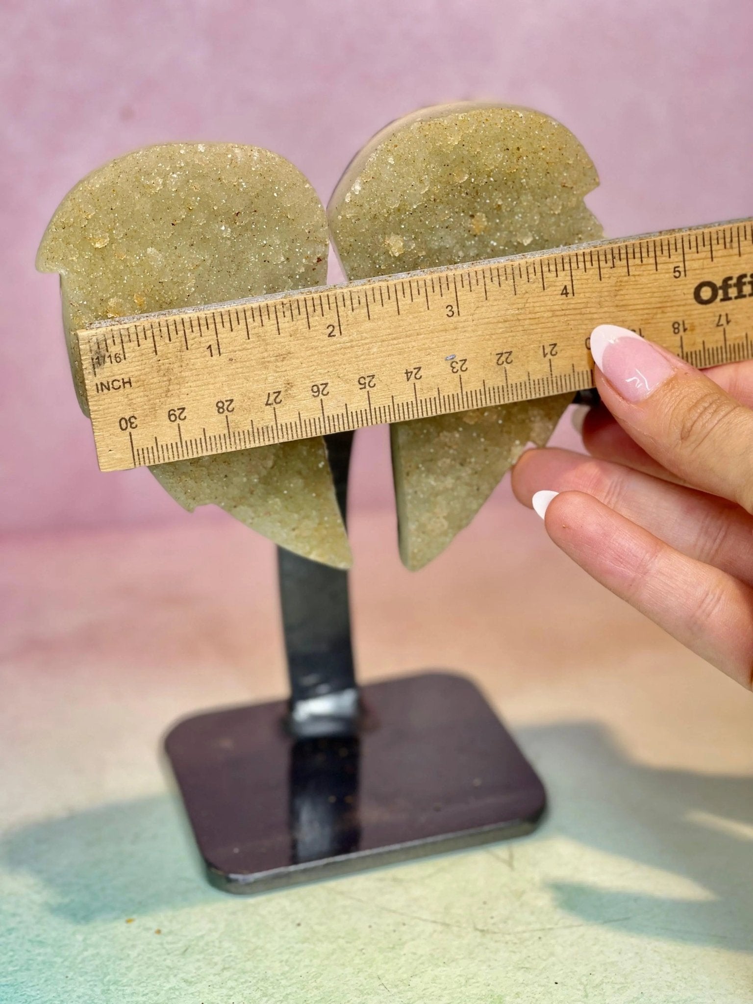 Small Yellow Amethyst Angel Wing Pair - Amethyst Goddess