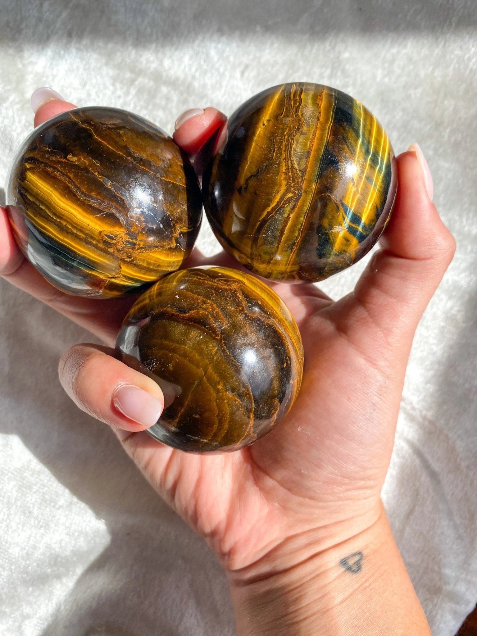 Tigers Eye Spheres For Personal Power - Amethyst Goddess